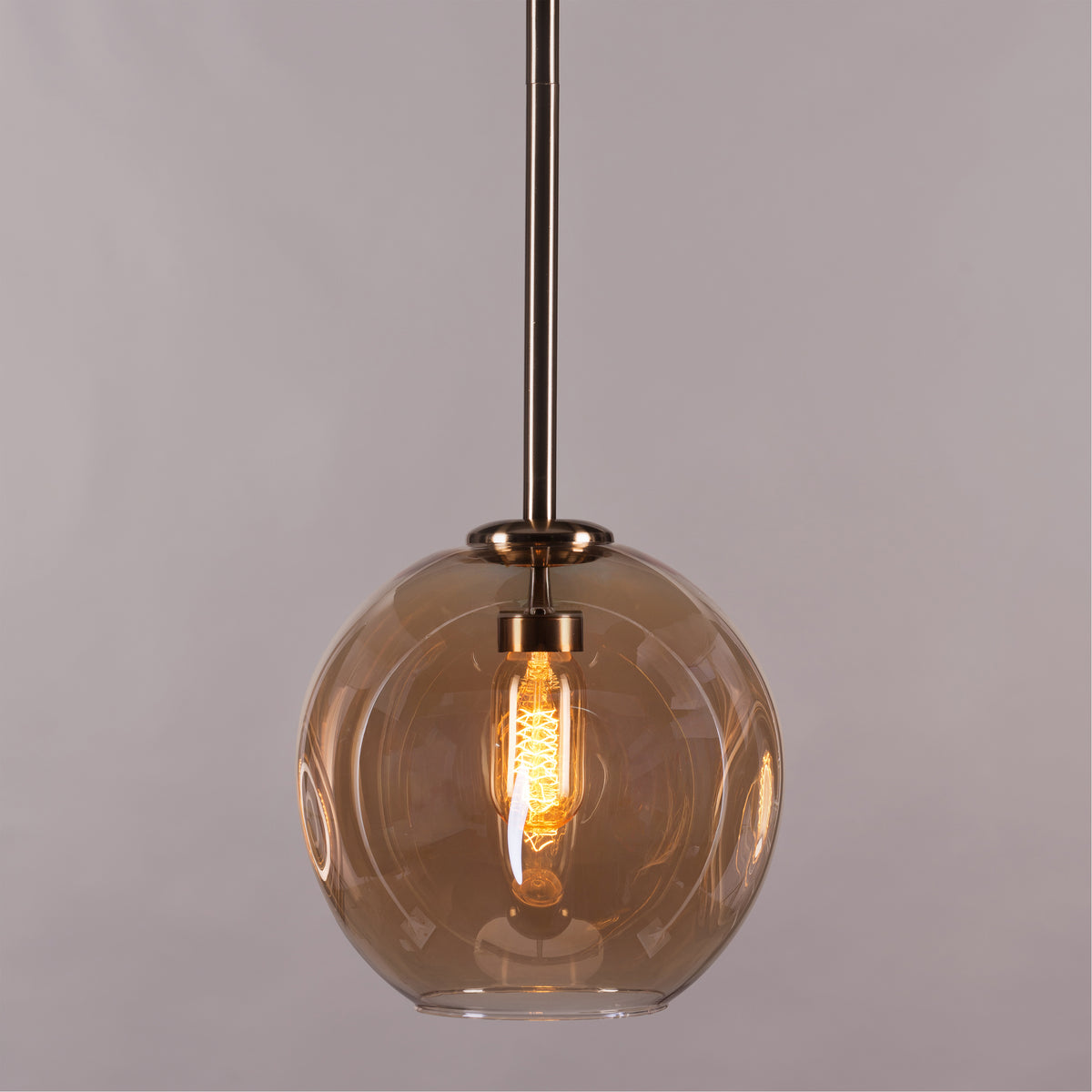 Tear Drop (Long, Amber, Gold) Glass Pendant Light