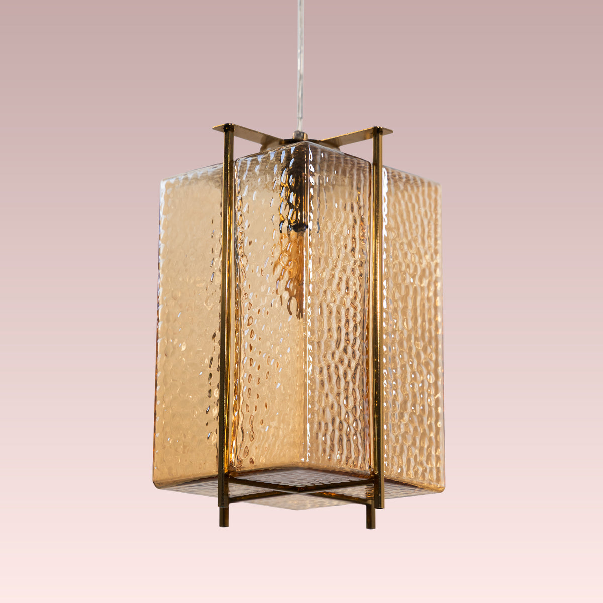 Slideshow (Medium,Clear) Textured Glass Pendant Light