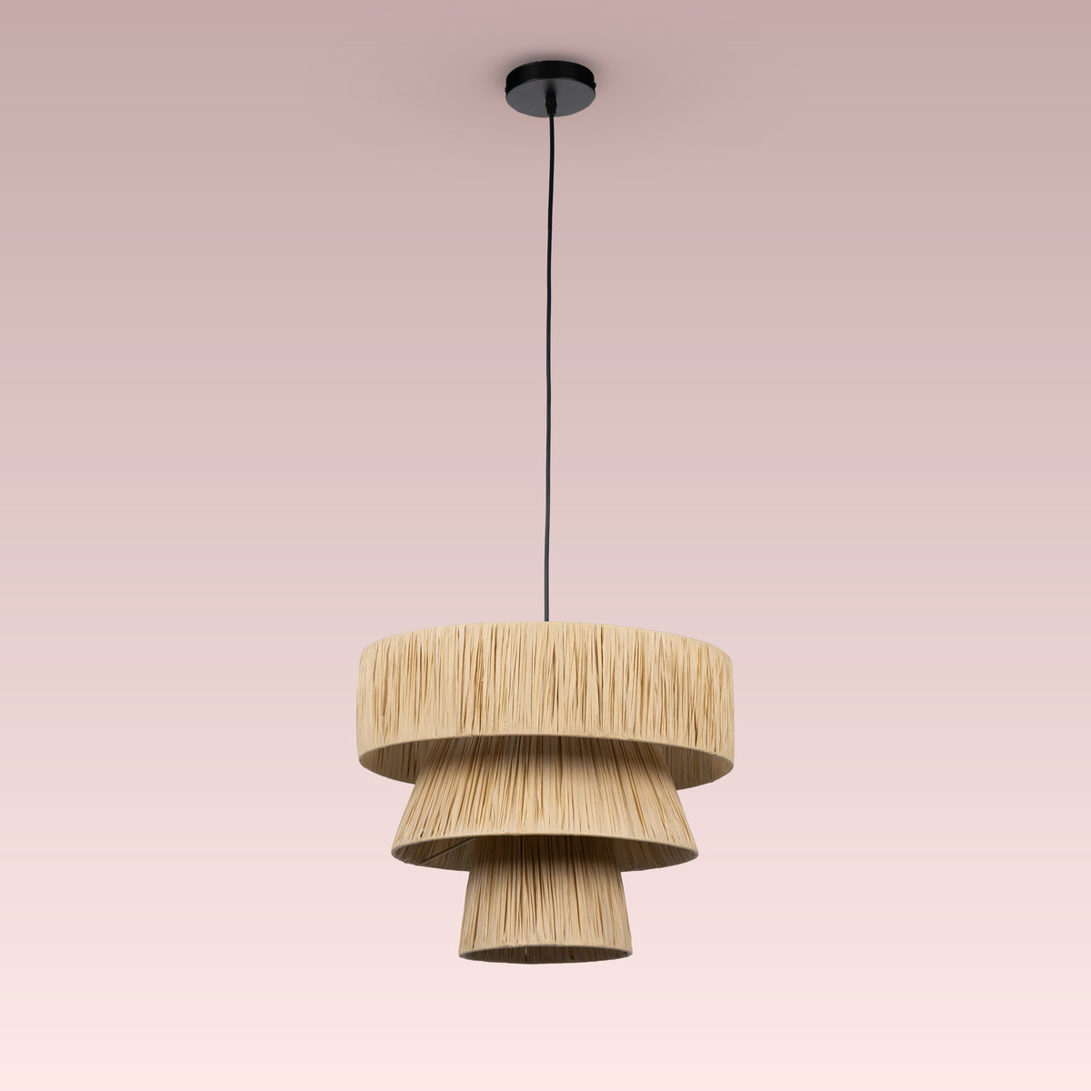 Windworn (Beige) Rattan Pendant Light