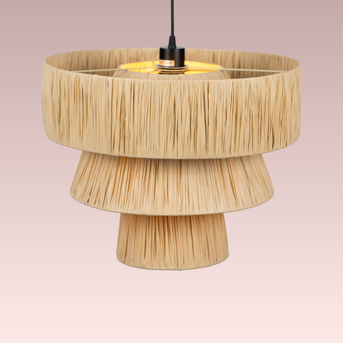 Windworn (Beige) Rattan Pendant Light