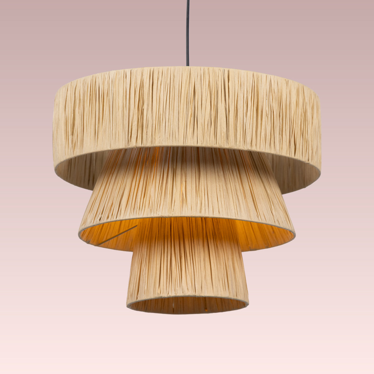 Windworn (Beige) Rattan Pendant Light