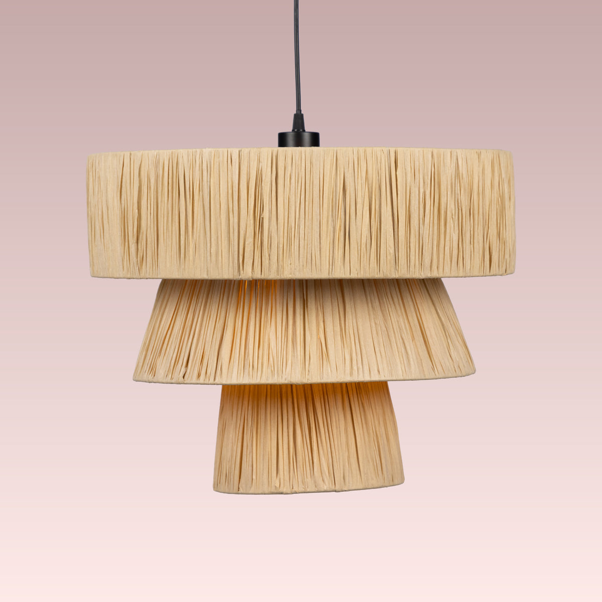 Windworn (Beige) Rattan Pendant Light