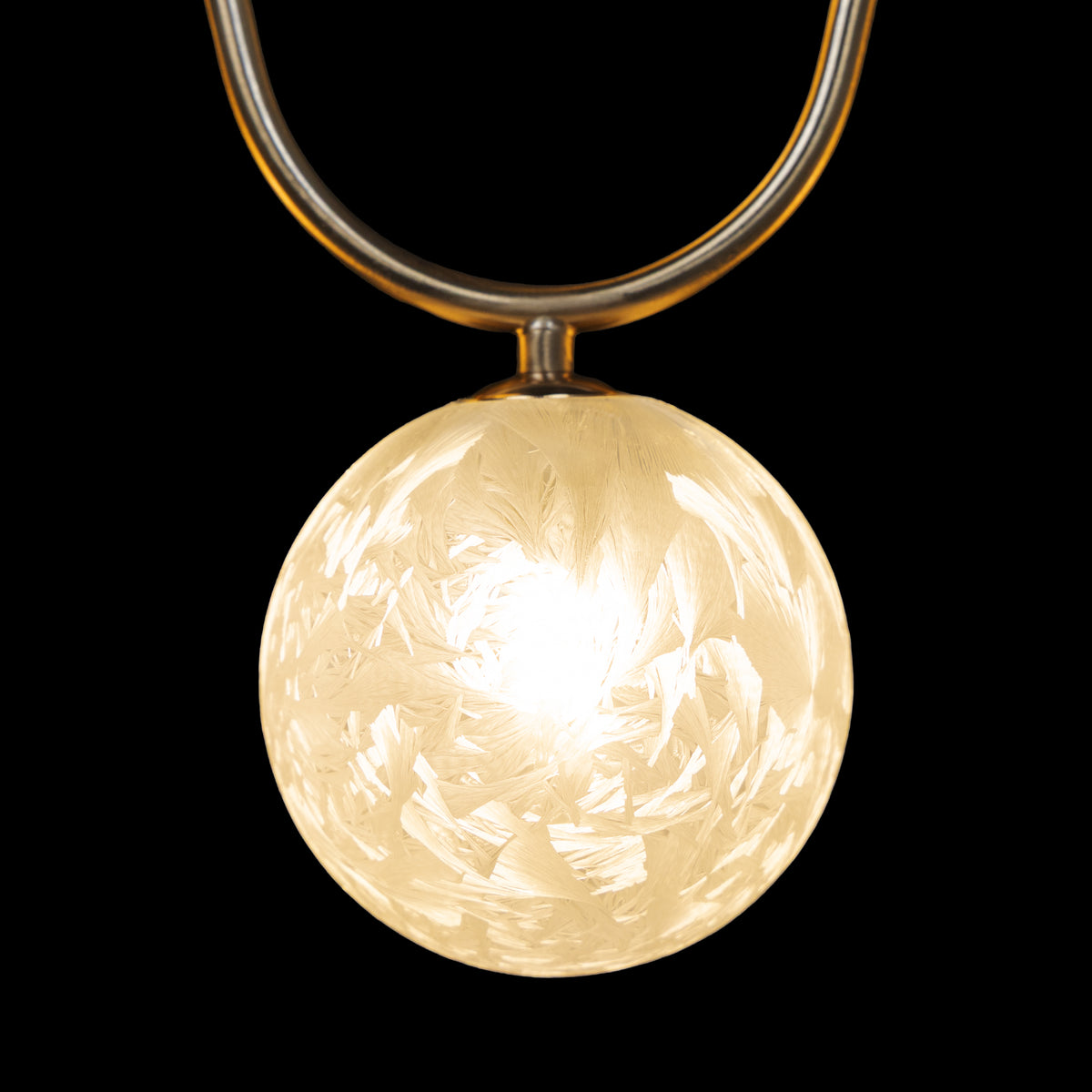 City In Stillness (Gold, White) Glass Chandelier