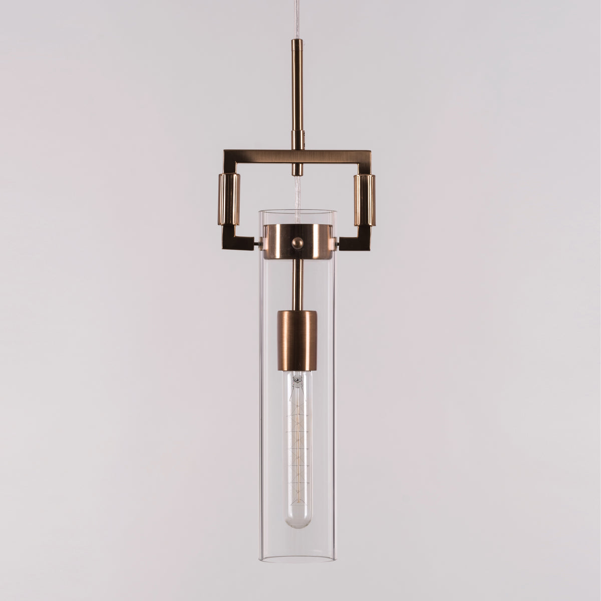 High Hopes (Long, Gold) Clear Glass Pendant Light