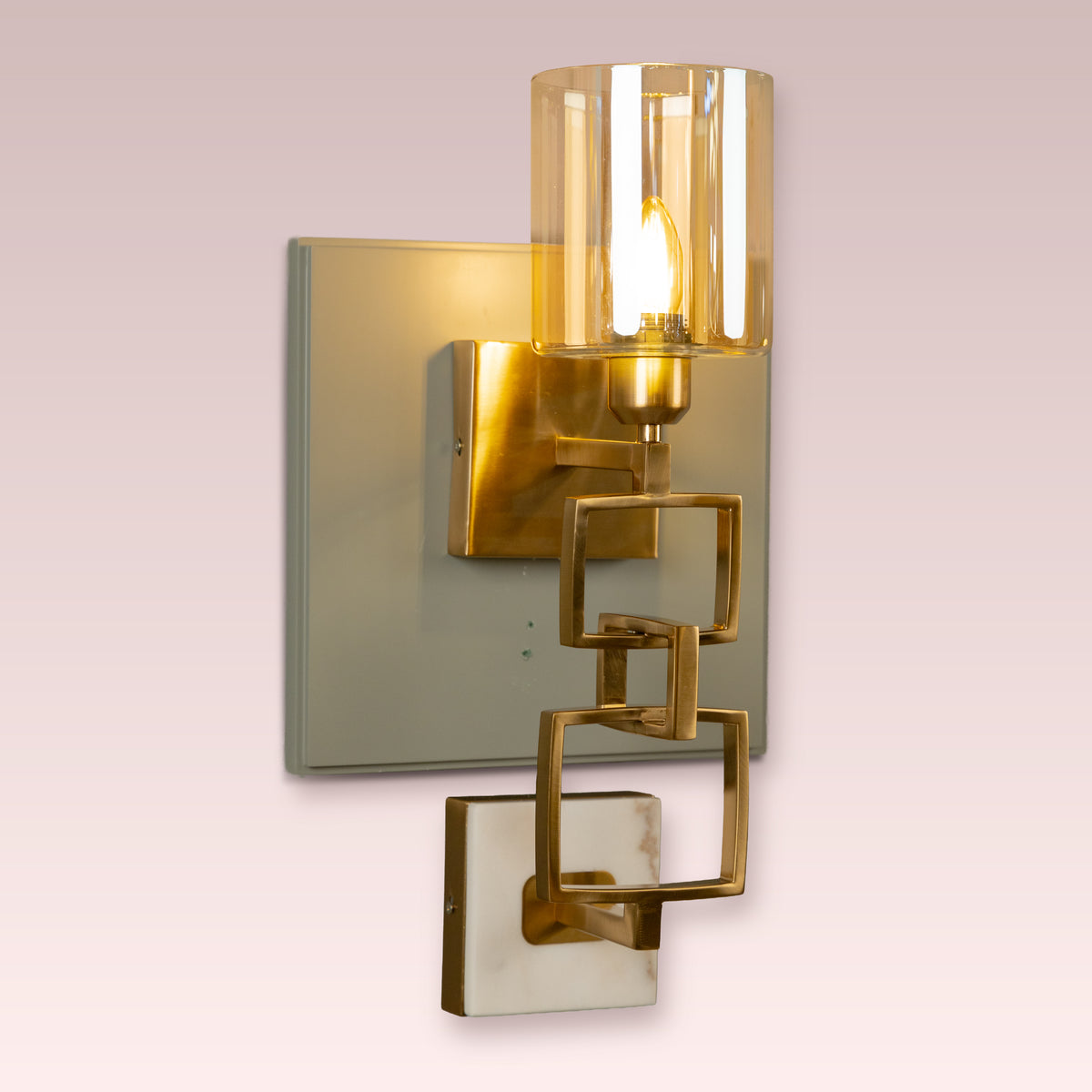 Dynasty Aurum Marble (Gold,Amber) Wall Light