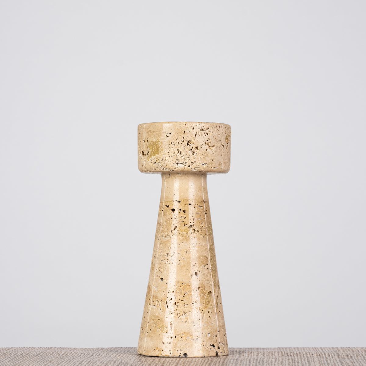 Twinning Sable (Large, Beige) Marble Candle Holder