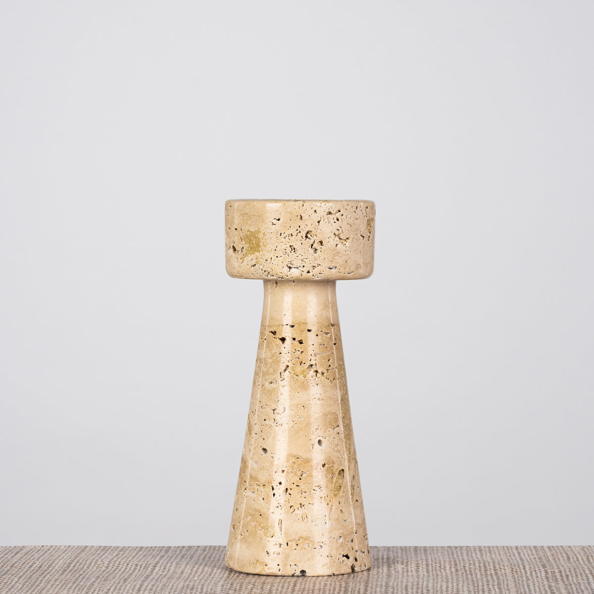 Twinning Sable (Large, Beige) Marble Candle Holder