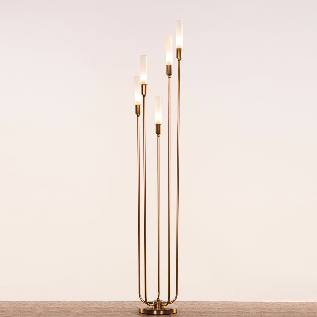 Cavendish (Gold) Frosted Glass Floor Lamp