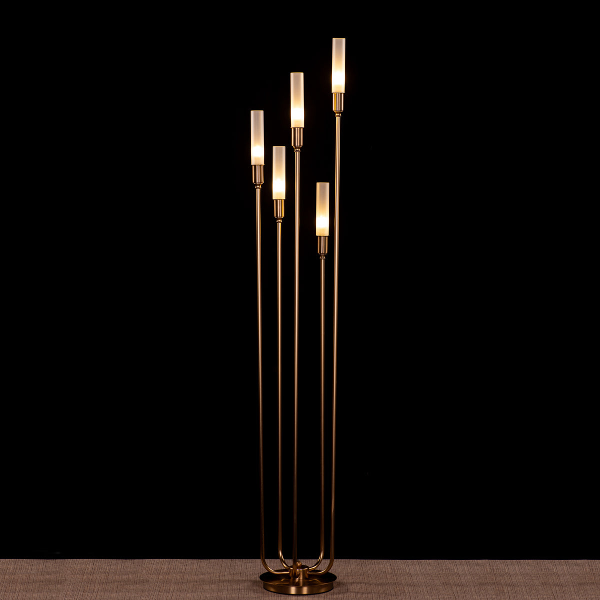 Cavendish (Gold) Frosted Glass Floor Lamp