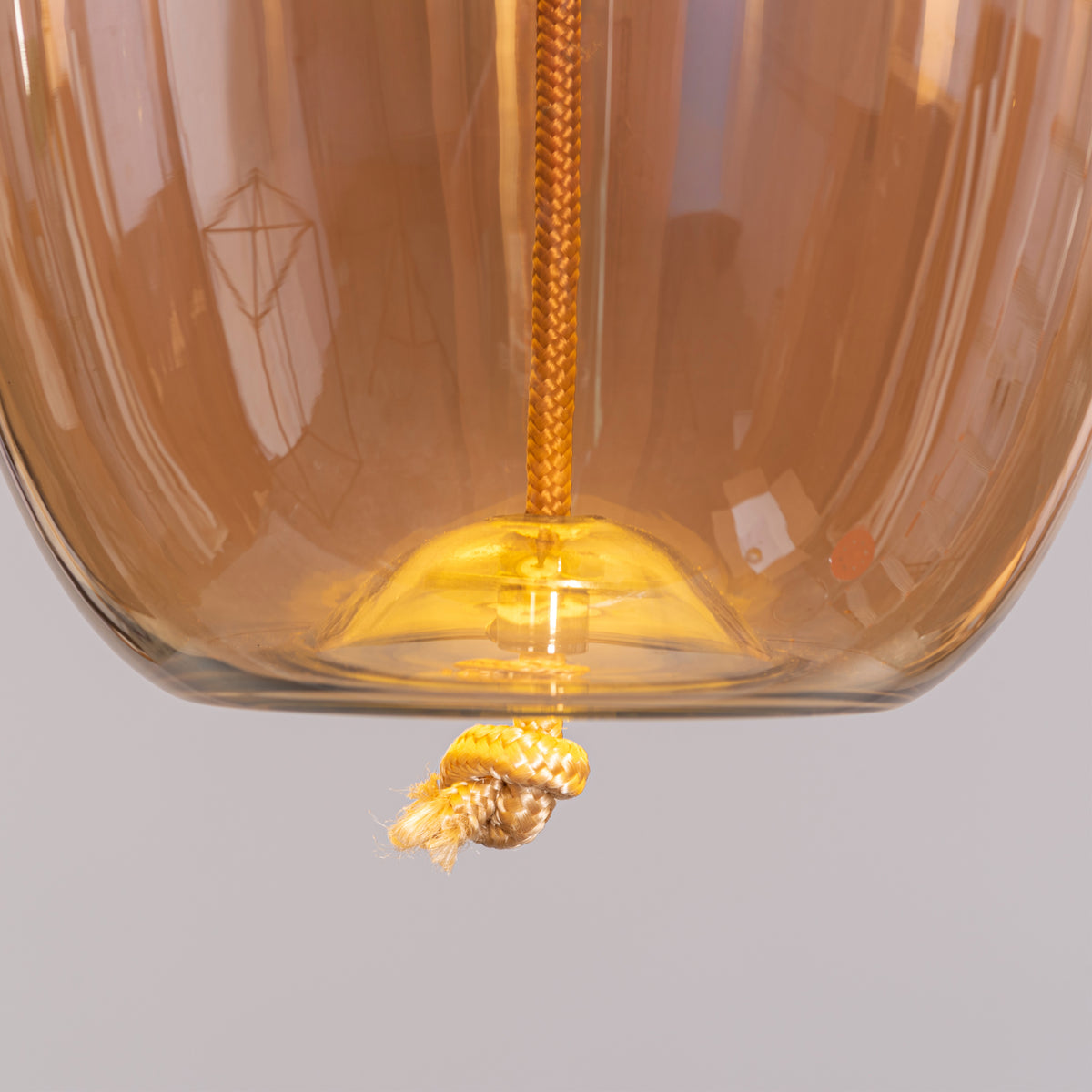 Feel The Feels (Amber, Built-In LED) Glass Pendant Light