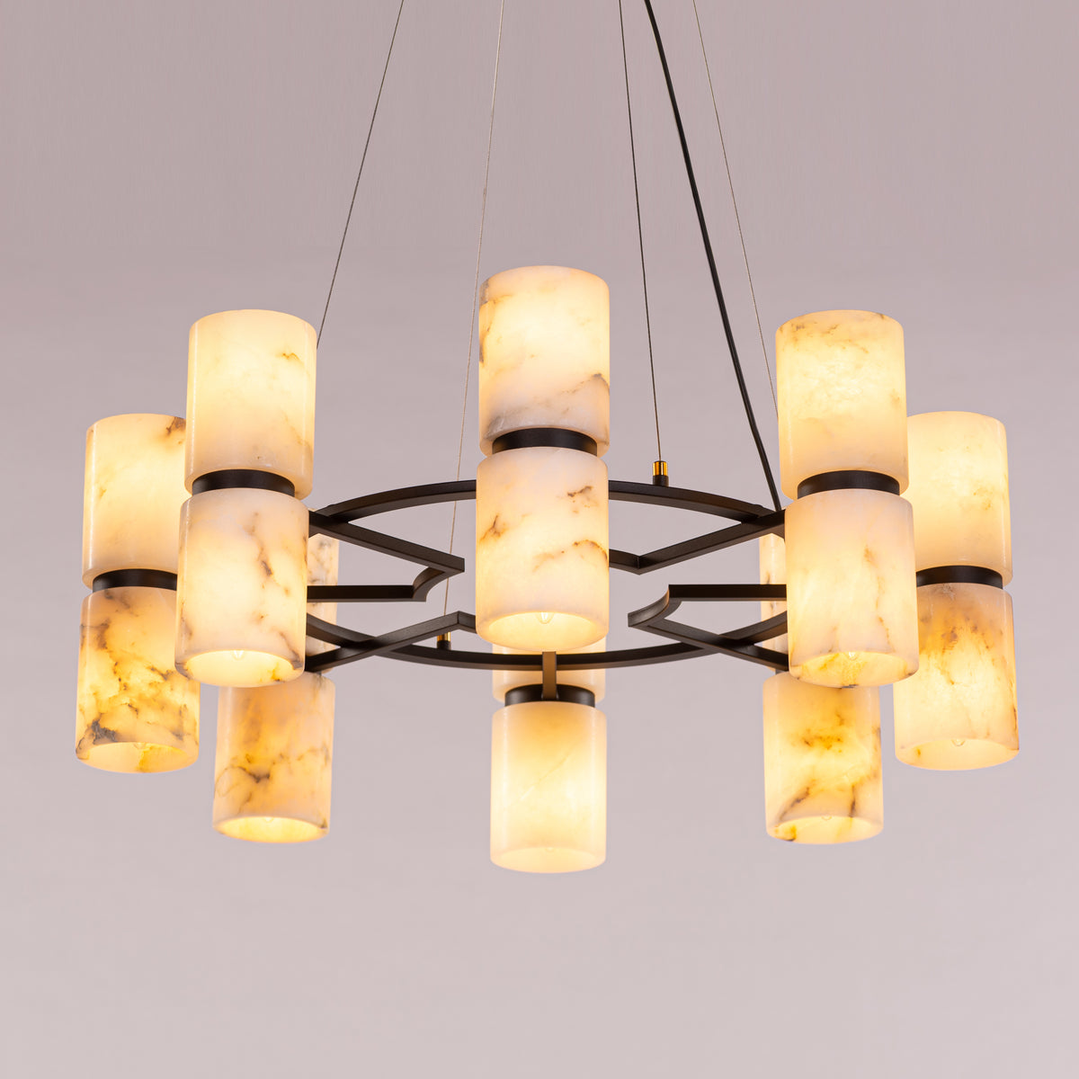 In Another Time (Black) Alabaster Chandelier