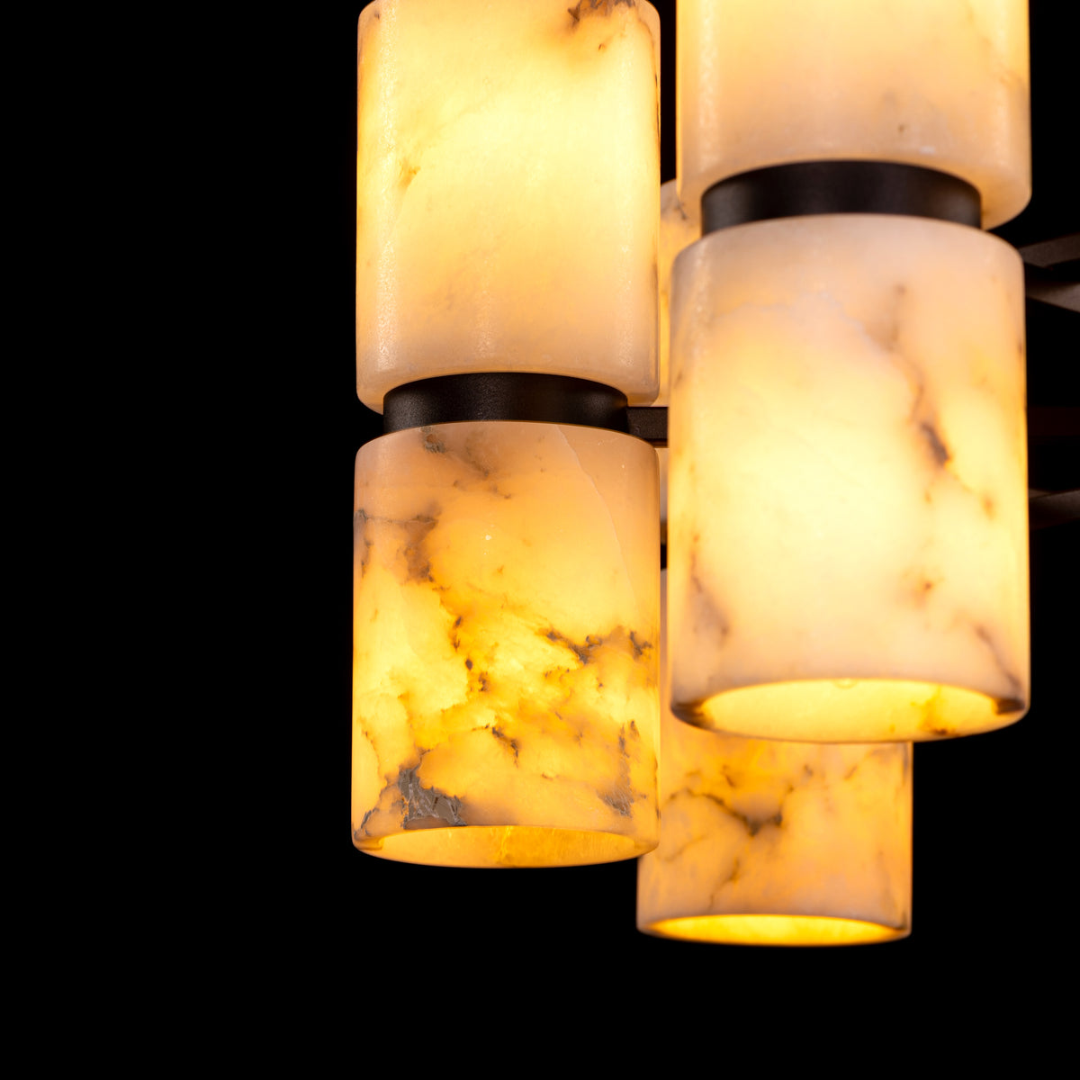 In Another Time (Black) Alabaster Chandelier