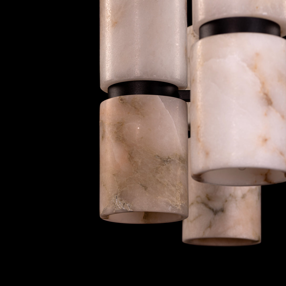 In Another Time (Black) Alabaster Chandelier