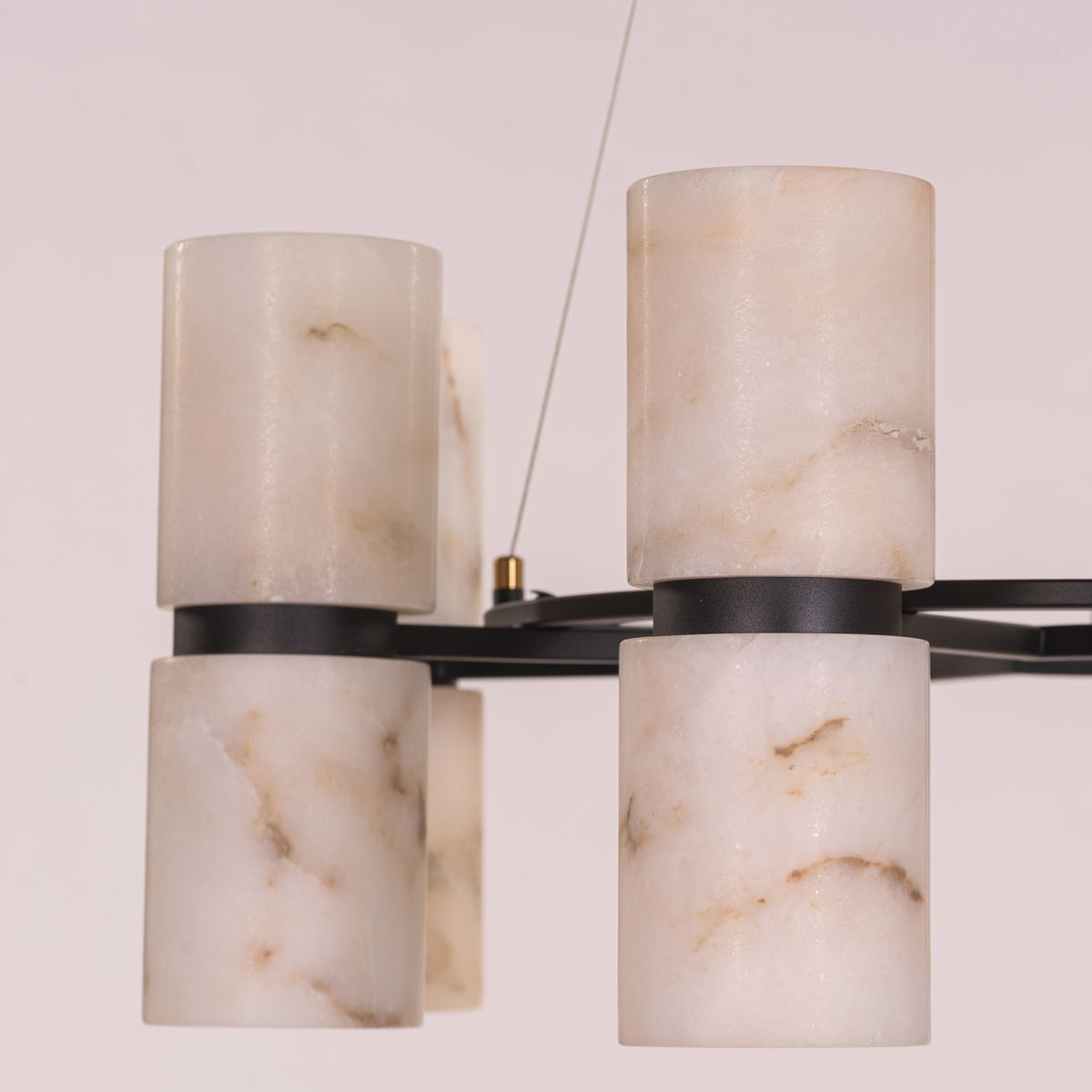 In Another Time (Black) Alabaster Chandelier