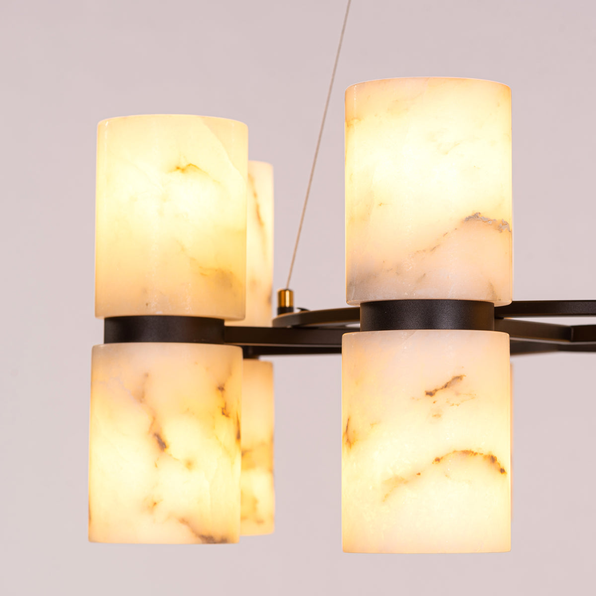 In Another Time (Black) Alabaster Chandelier
