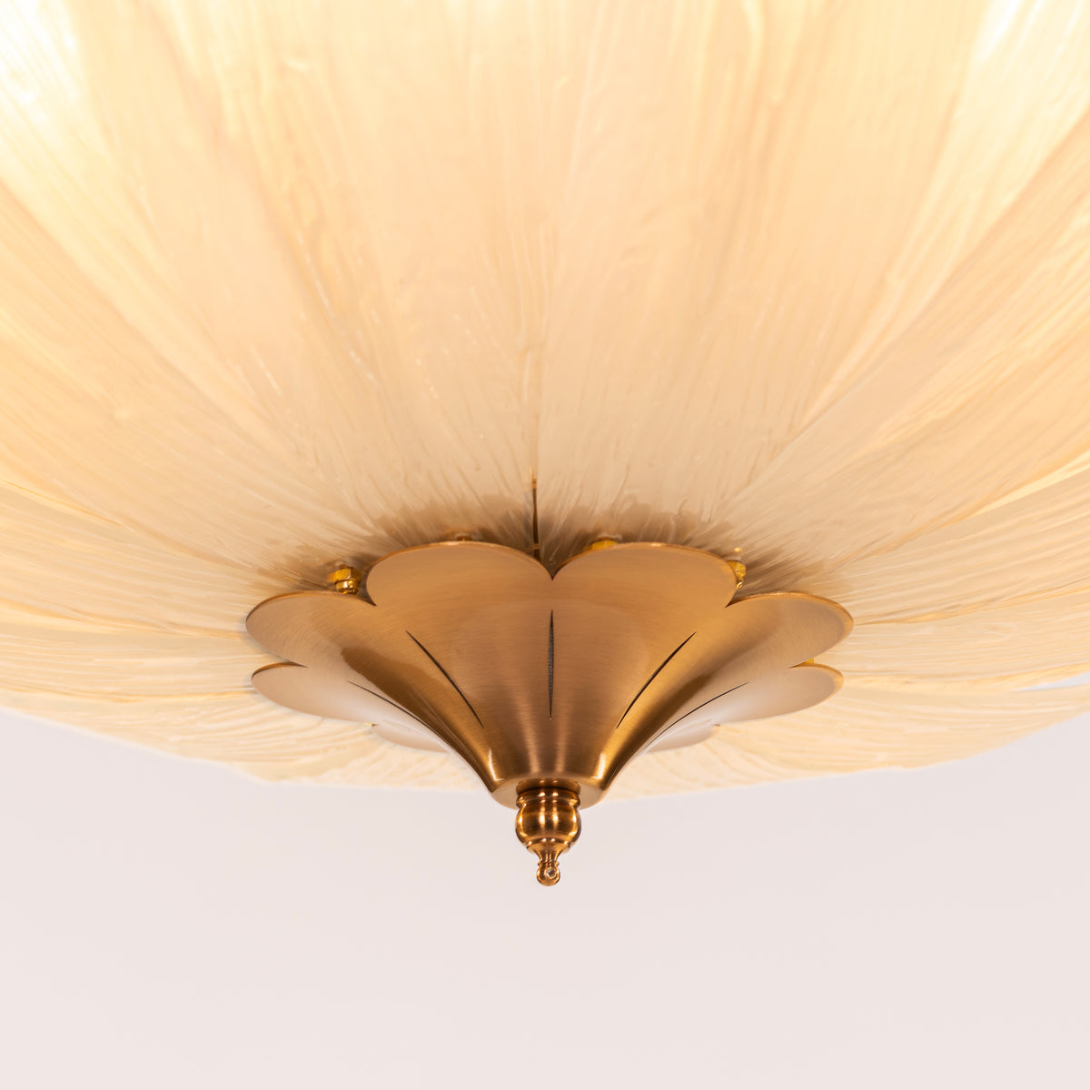 Althea (Gold, White) Frosted with Textured Glass Chandelier