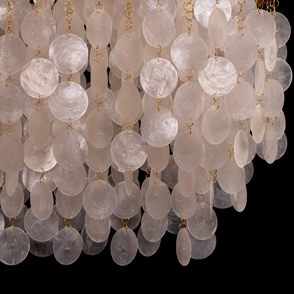 Moonstone (Rectangular, Gold, White) Mother Of Pearl Chandelier