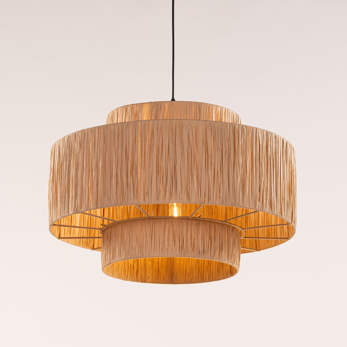 Windworn (Beige) Rattan Chandelier