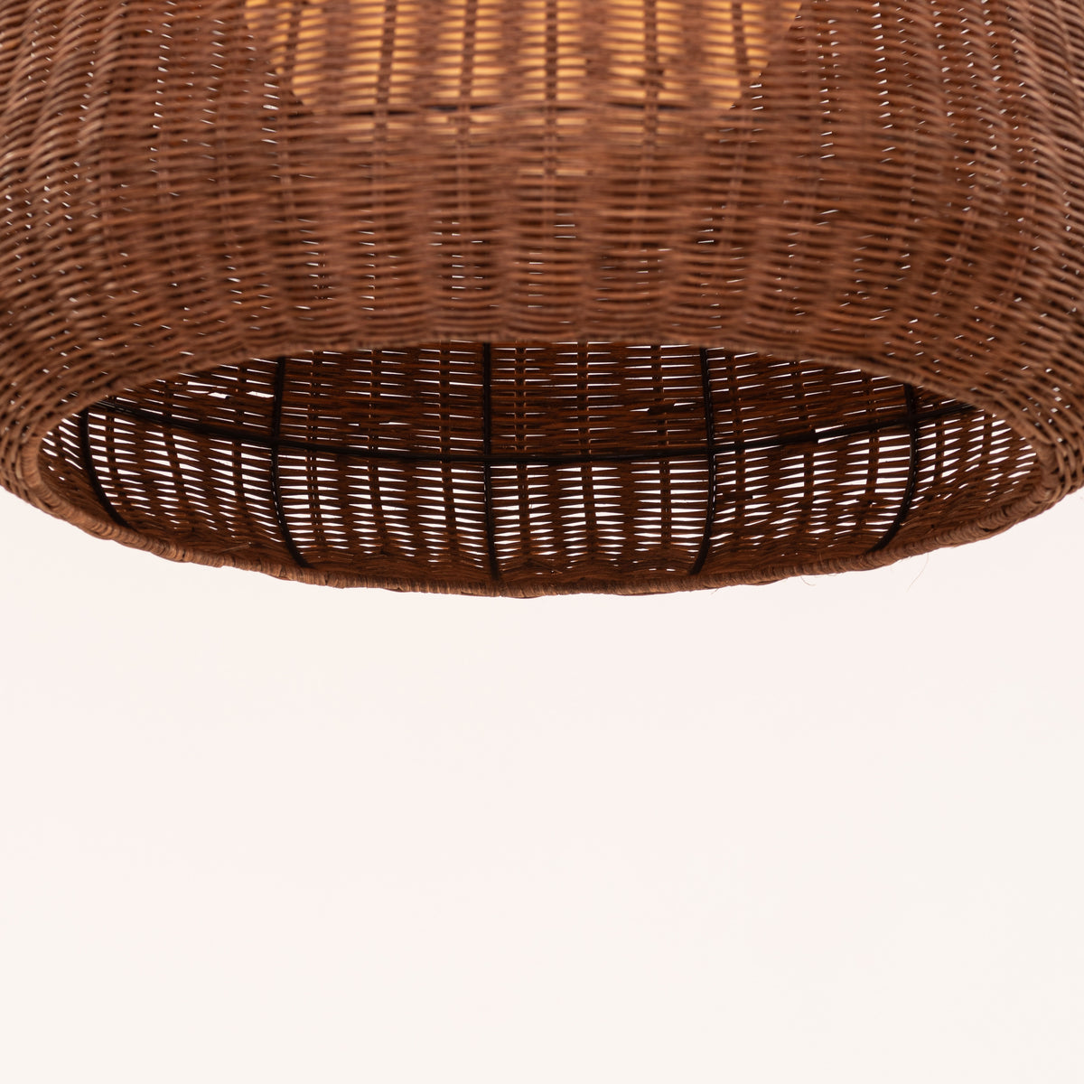 Sandswept Lantern (Black, Beige) Rattan Chandelier