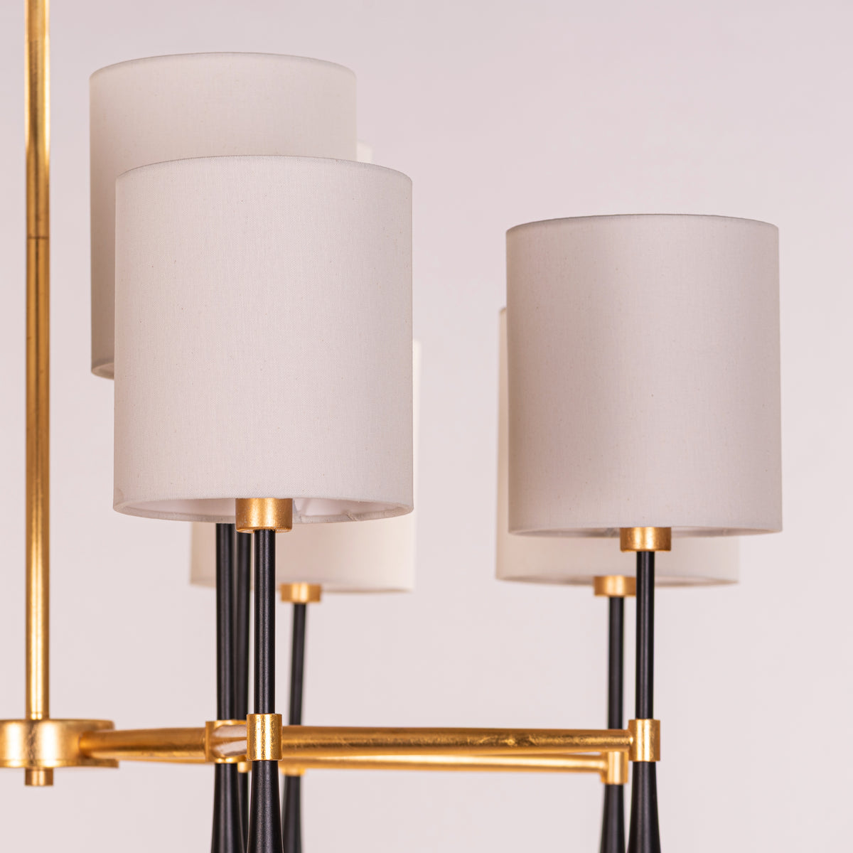 Windsor (Black, Gold, White) Fabric Chandelier