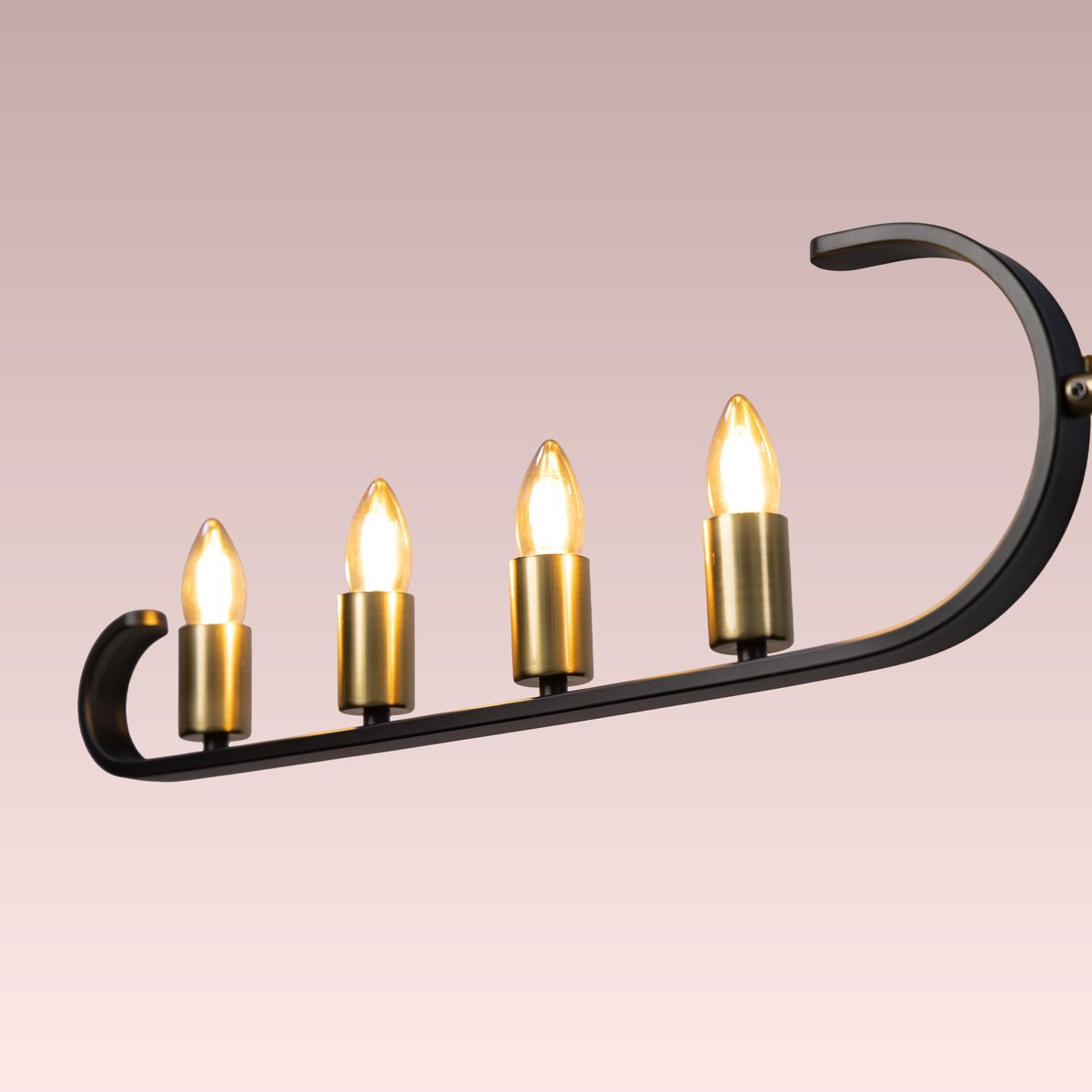 Twilight Row (Gold, Black) Chandelier