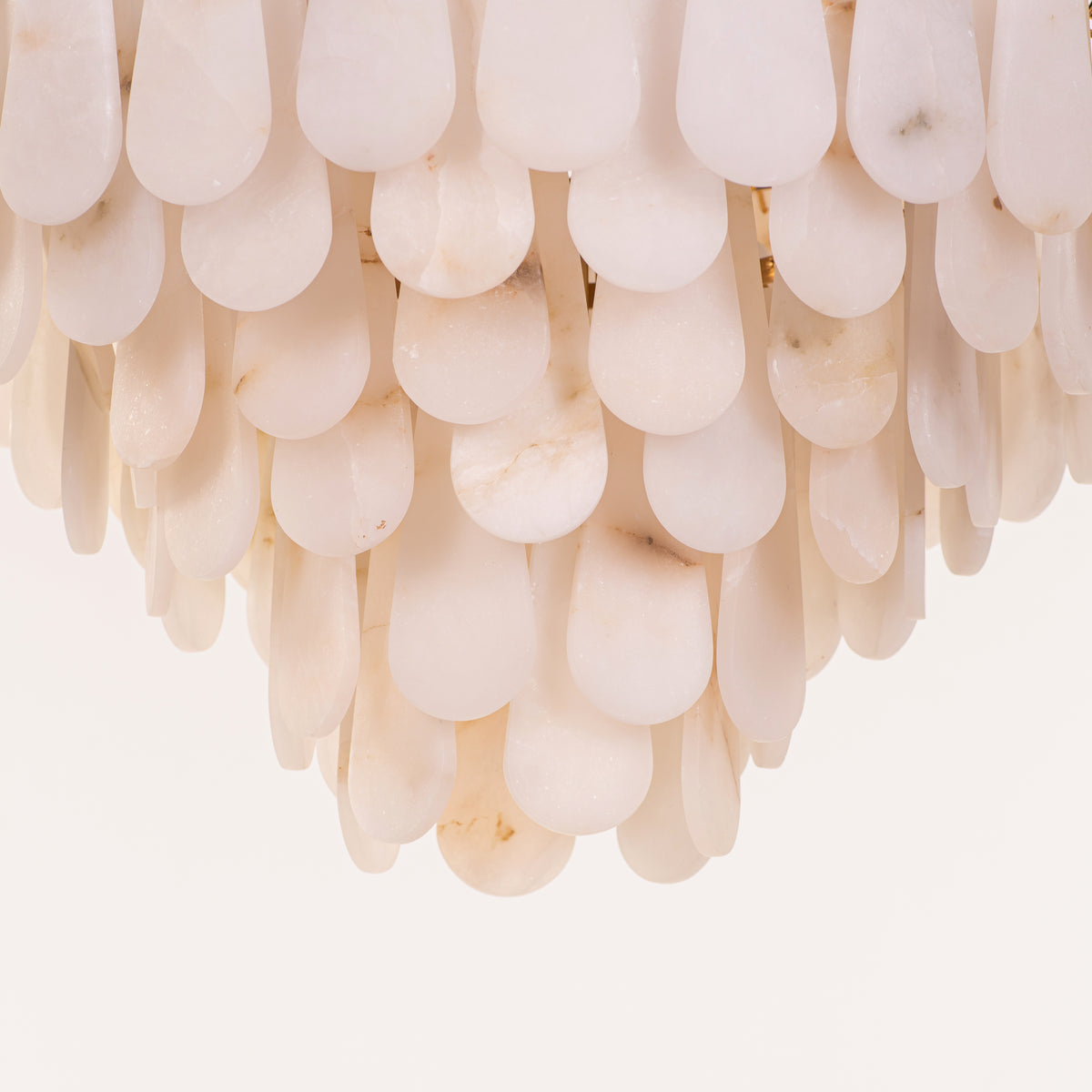 Ivory Cascade (Gold, White) Alabaster Chandelier