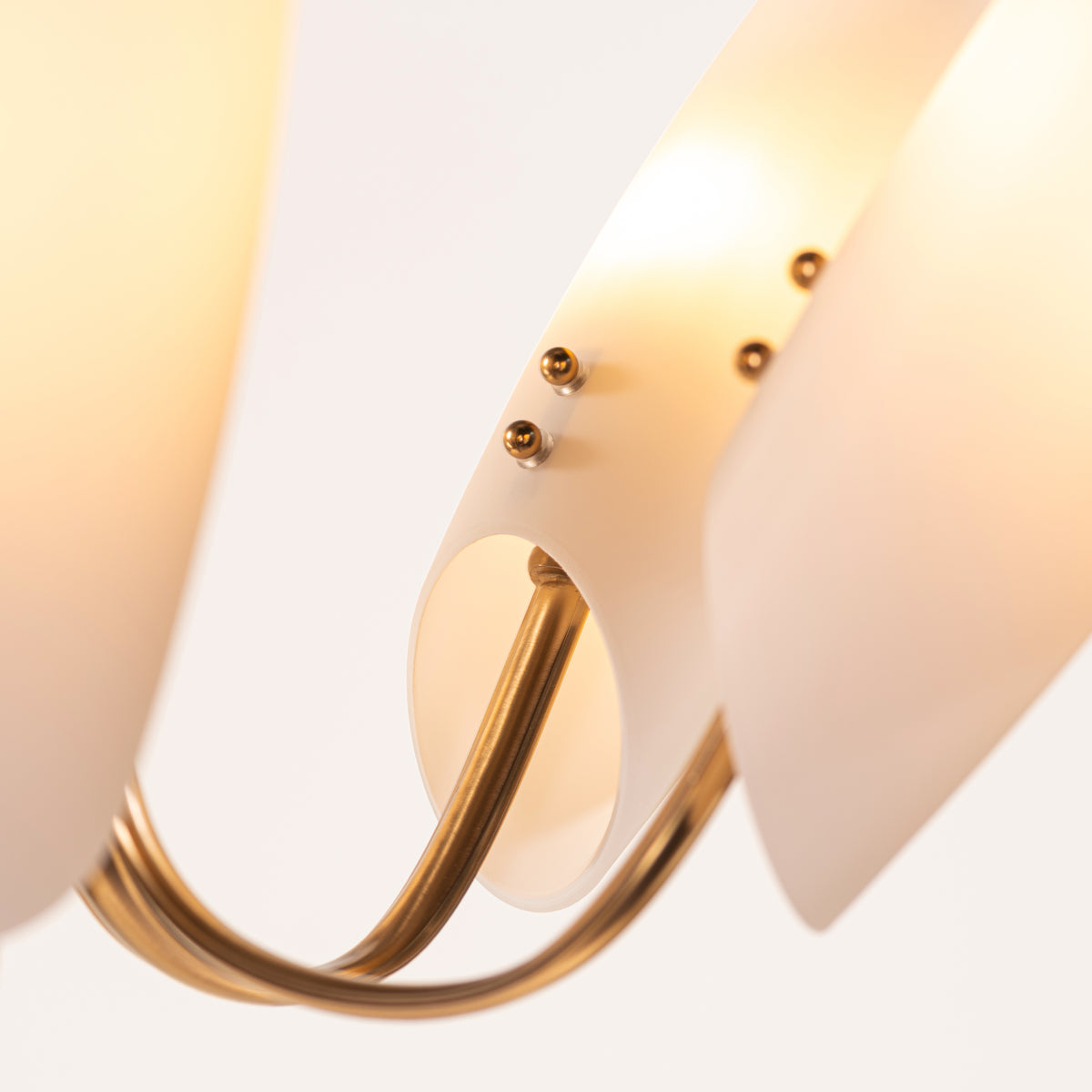 Silvana (Gold, White) Frosted Glass  Chandelier