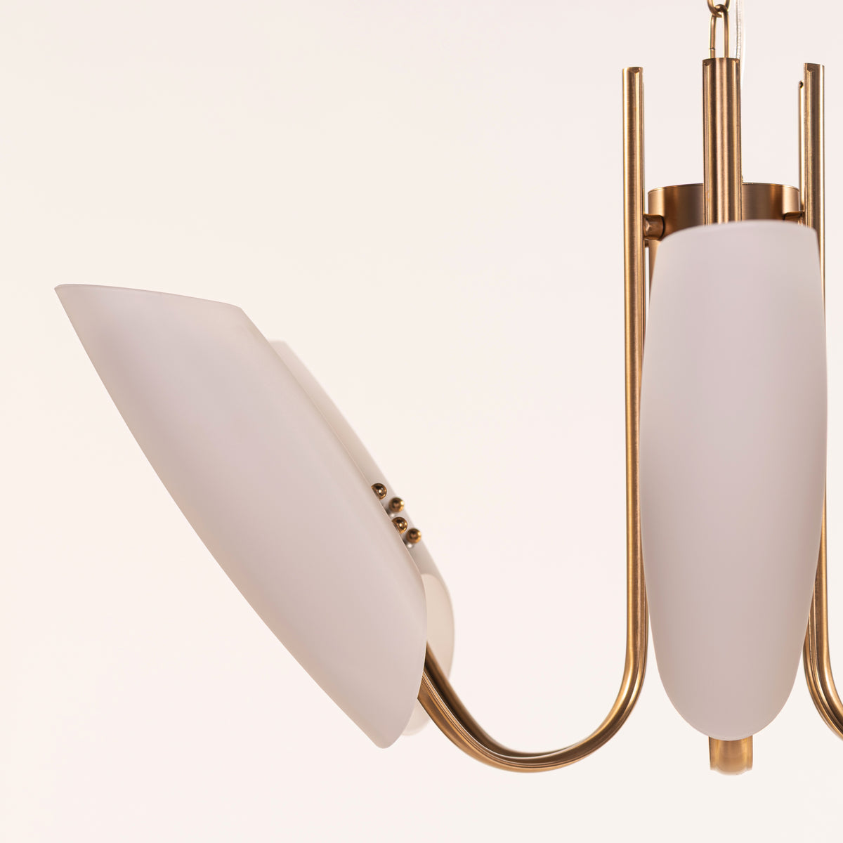 Silvana (Gold, White) Frosted Glass  Chandelier
