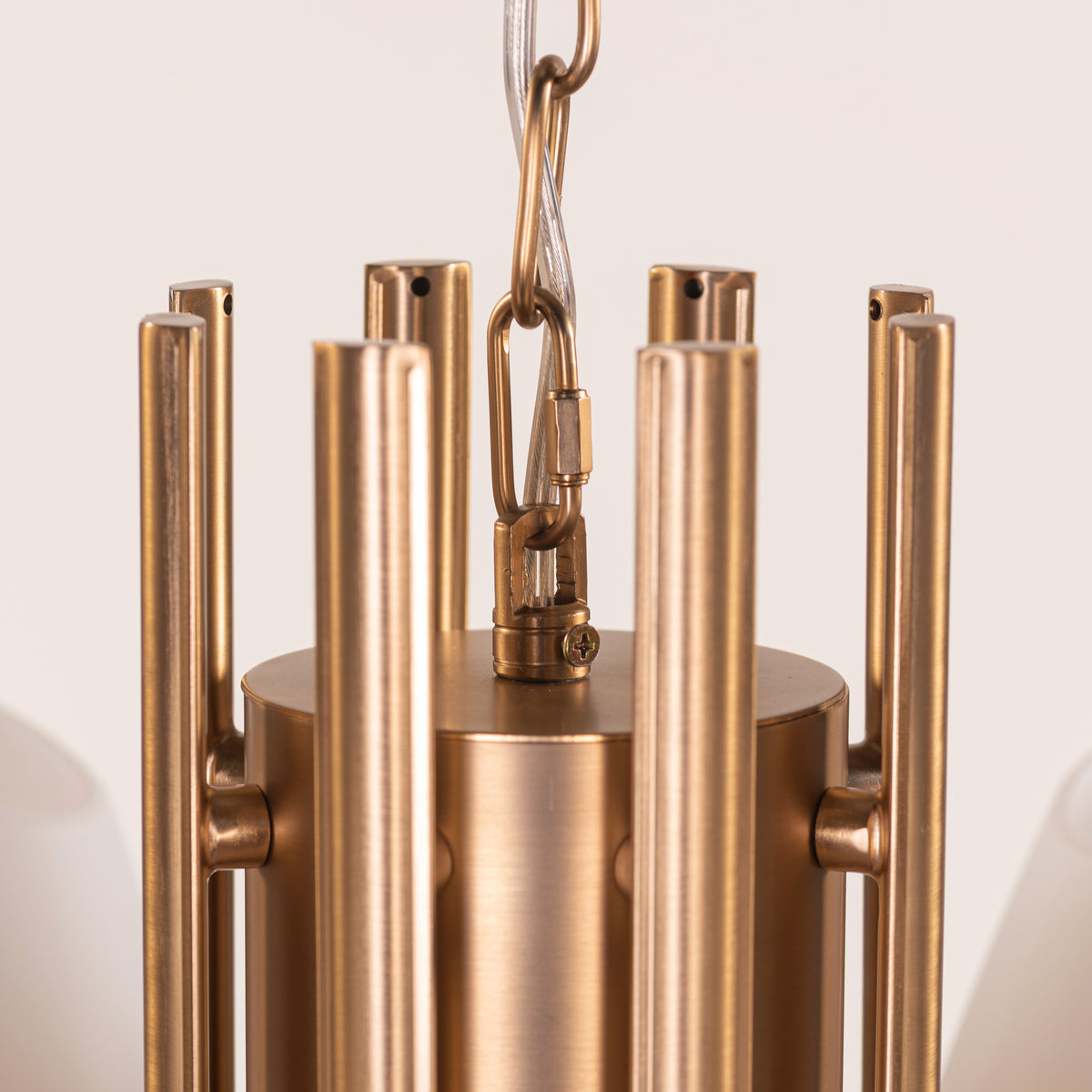Silvana (Large,  Gold & White) Frosted Glass Chandelier