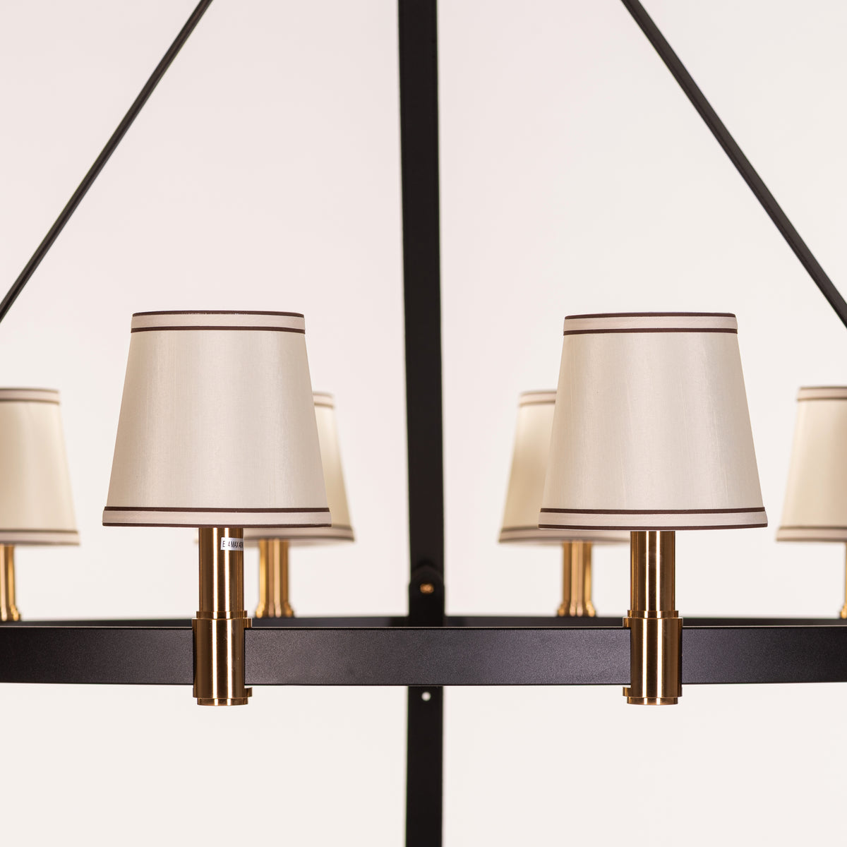 Ink & Ember (Black, Gold, White) Faux Leather Chandelier