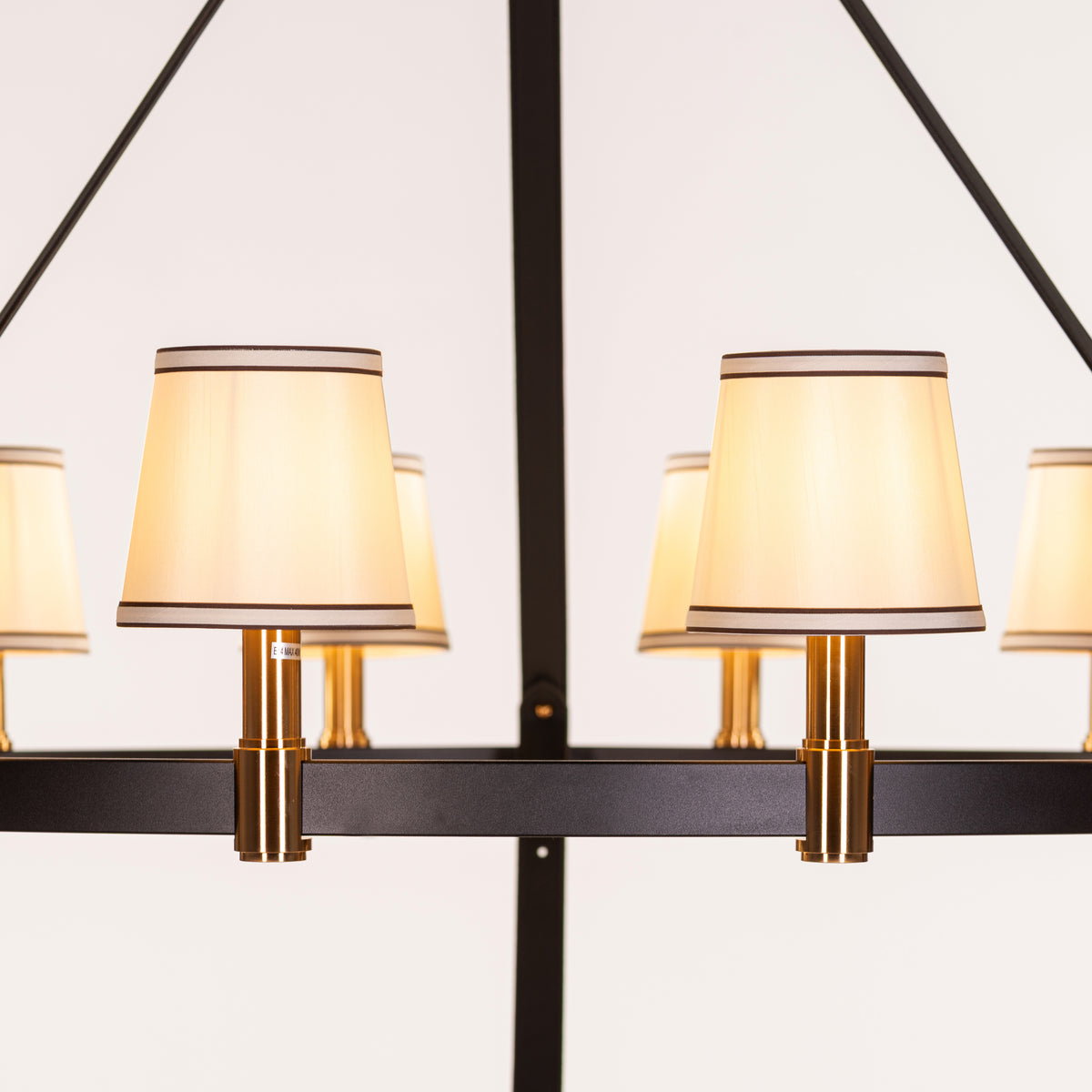 Ink & Ember (Black, Gold, White) Faux Leather Chandelier