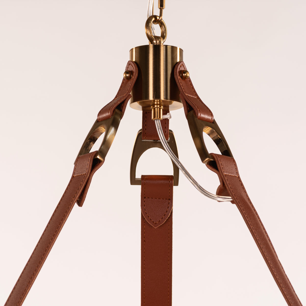 Ink & Ember (Black, Brown, White) Faux Leather Chandelier