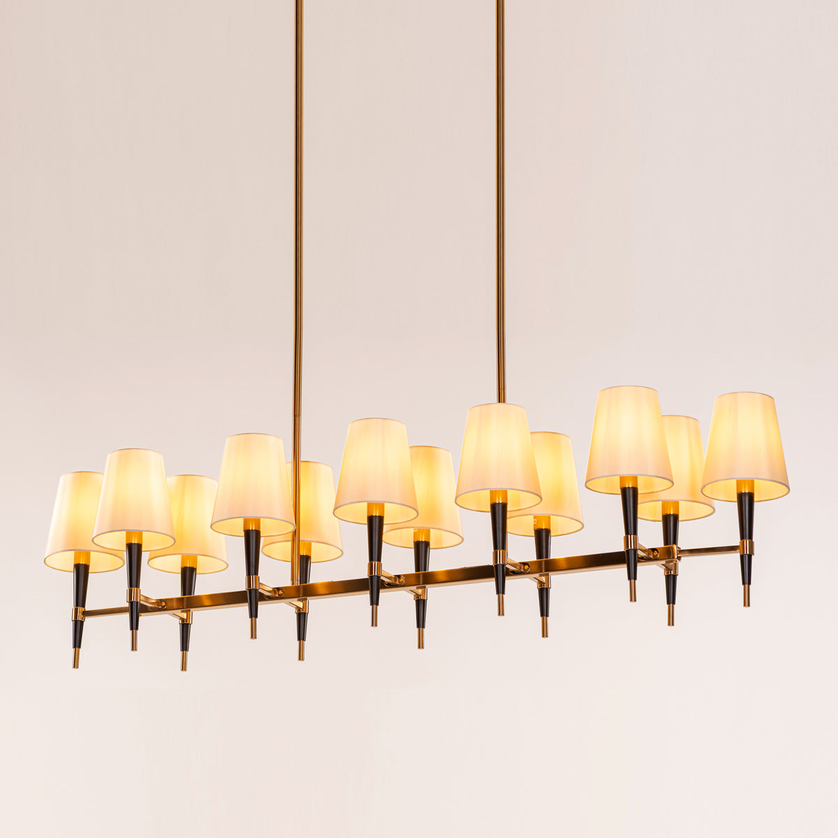 See The Unseen (Black, Gold) Fabric Chandelier