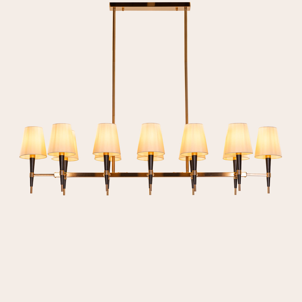 See The Unseen (Black, Gold) Fabric Chandelier