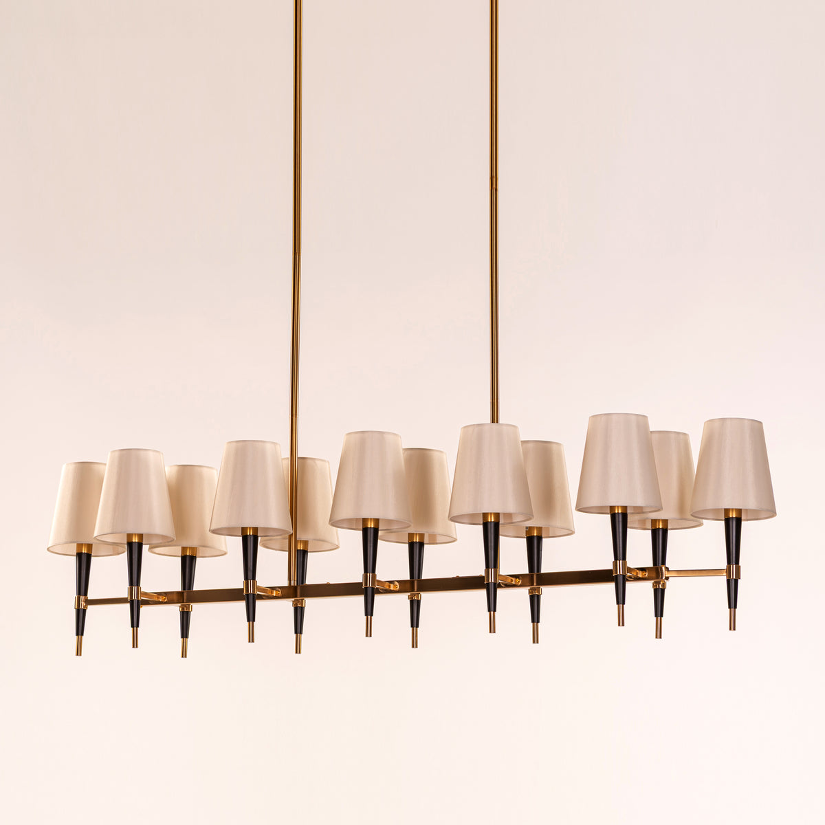 See The Unseen (Black, Gold) Fabric Chandelier