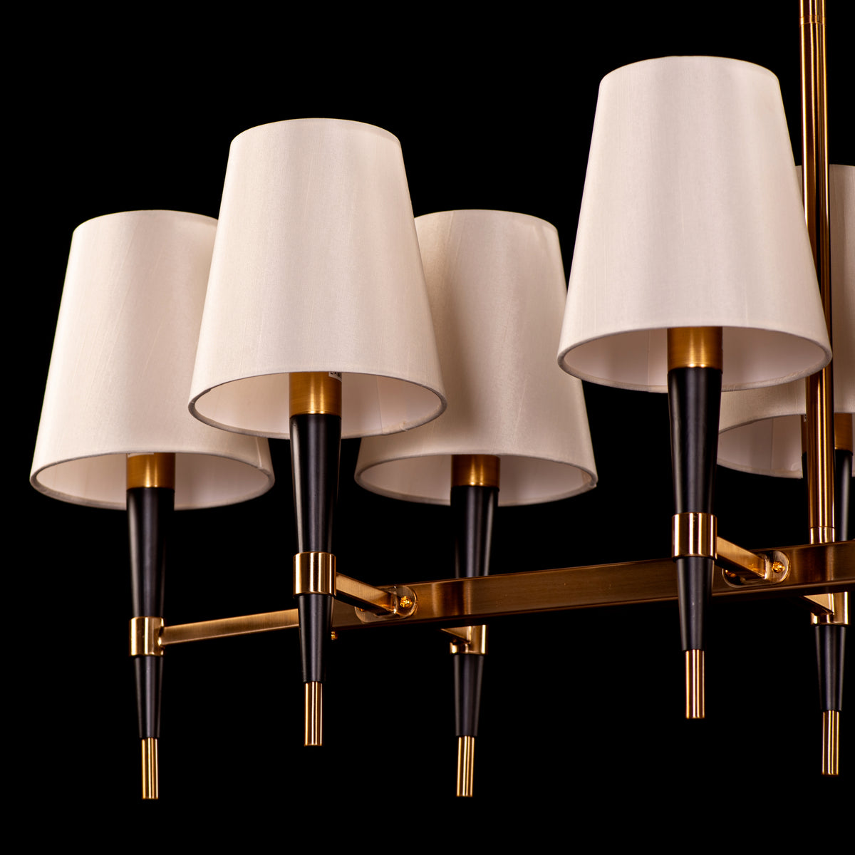 See The Unseen (Black, Gold) Fabric Chandelier