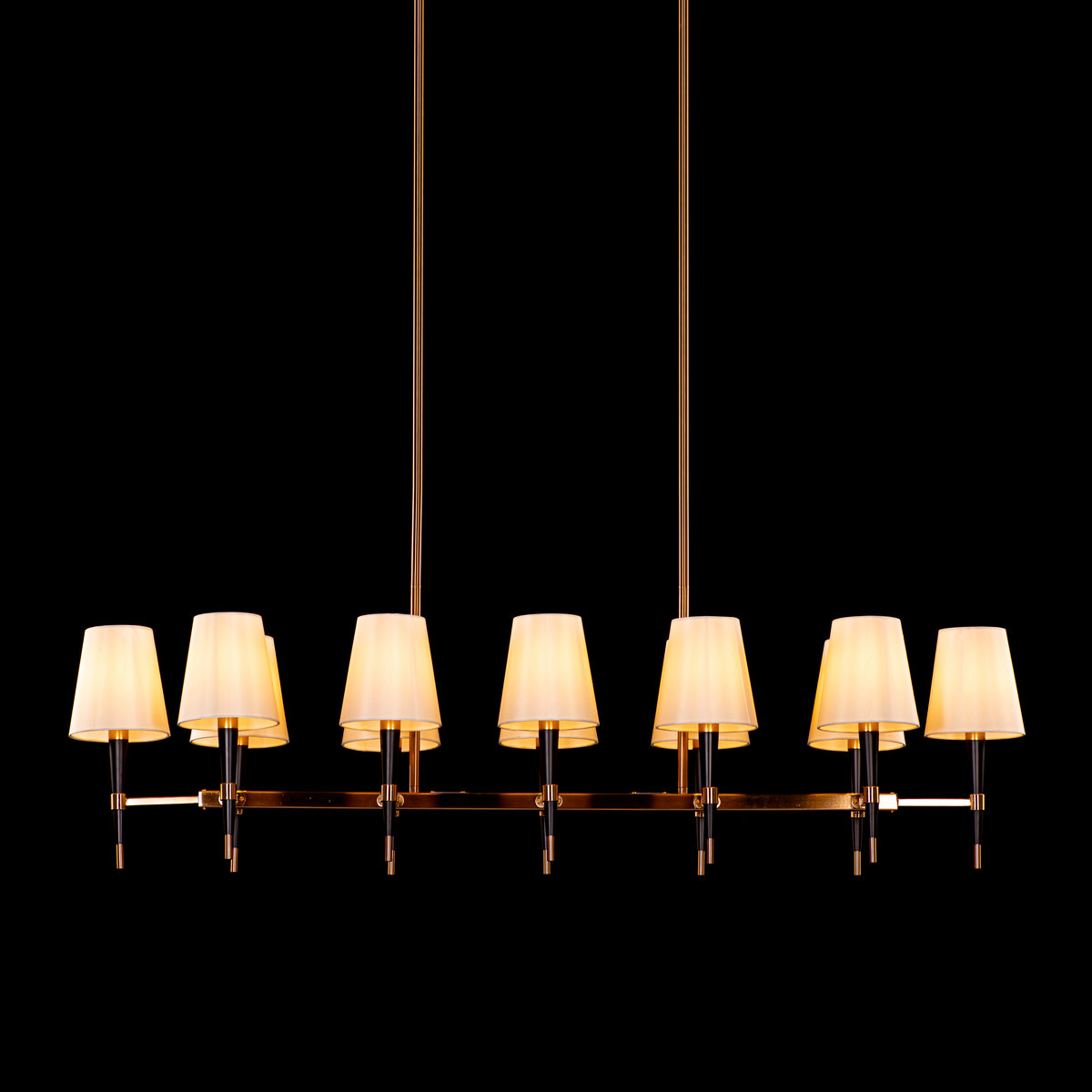 See The Unseen (Black, Gold) Fabric Chandelier