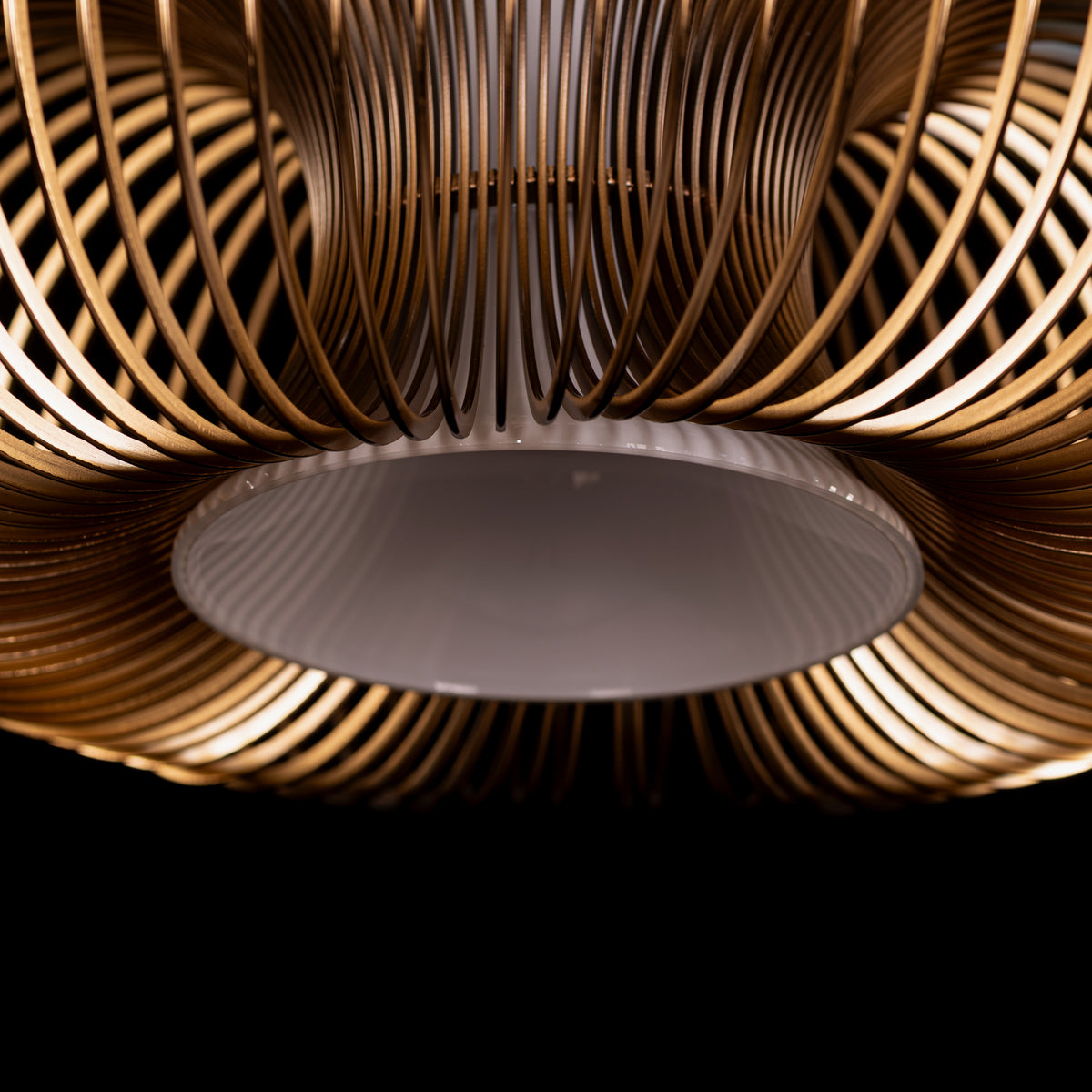Oïna (Small, Gold, White) Metal & Glass Pendant Light
