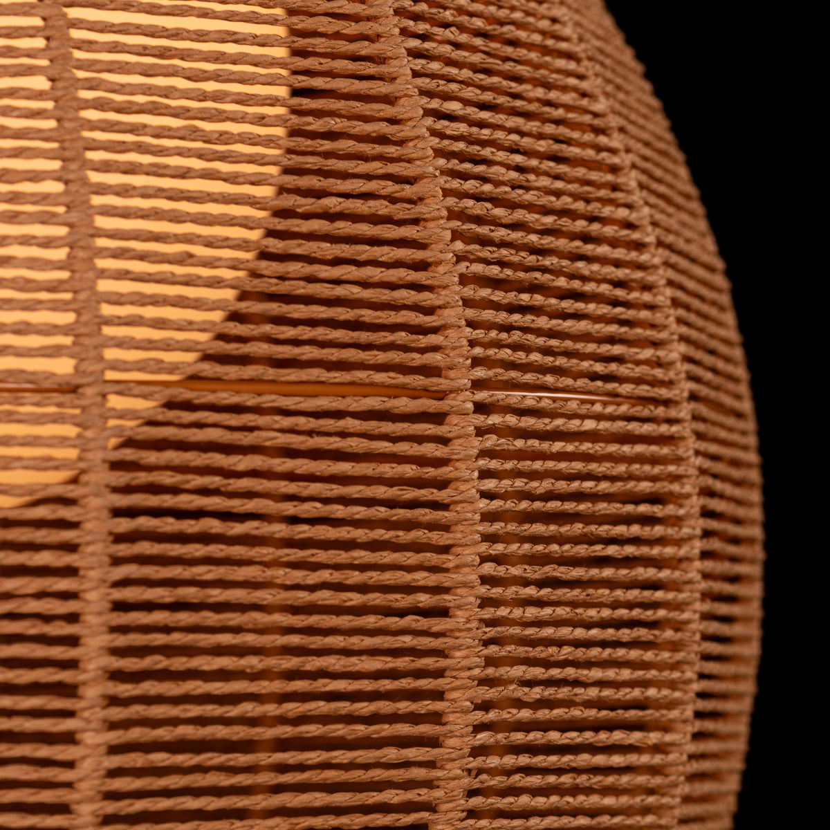 Sundown Cove (Gold, Beige) Rattan Pendant Light