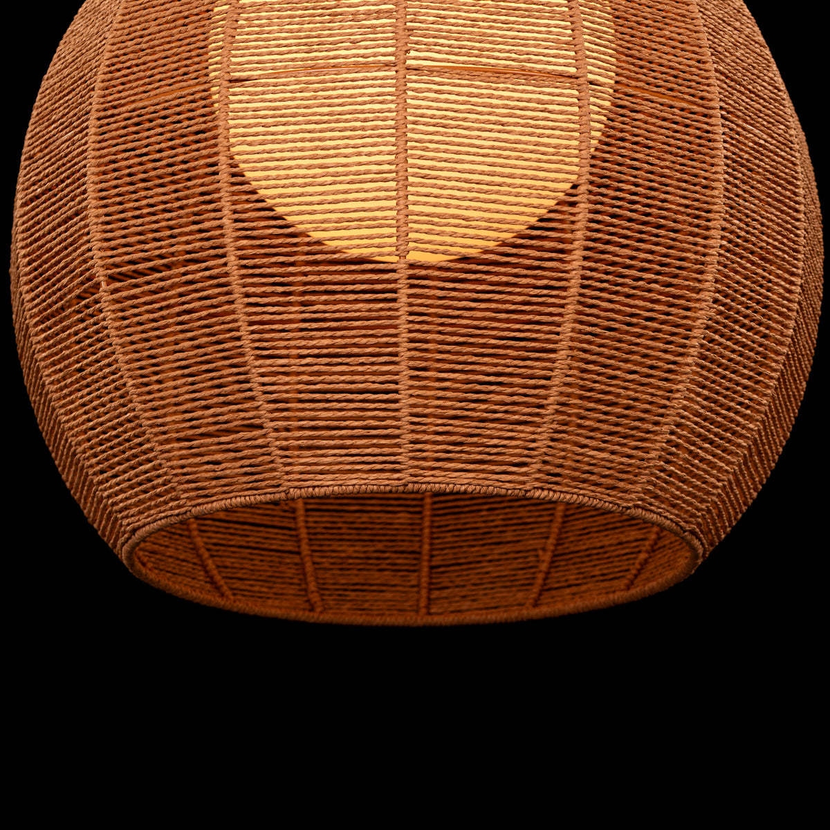 Sundown Cove (Gold, Beige) Rattan Pendant Light