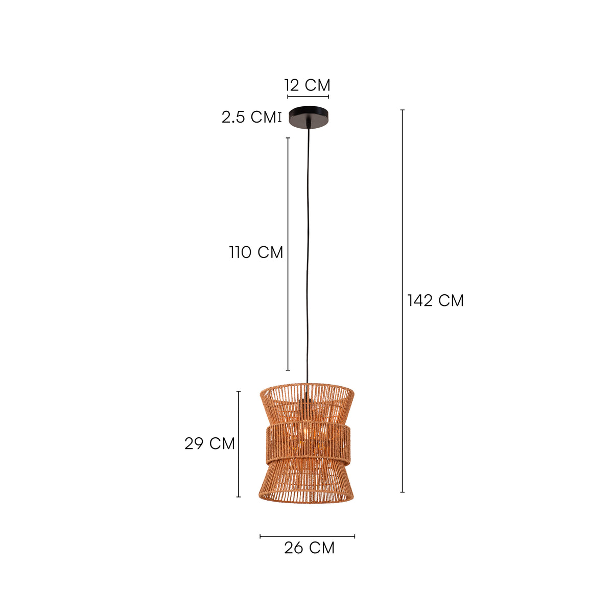 Harbour Haze (Brown) Rattan Pendant Light
