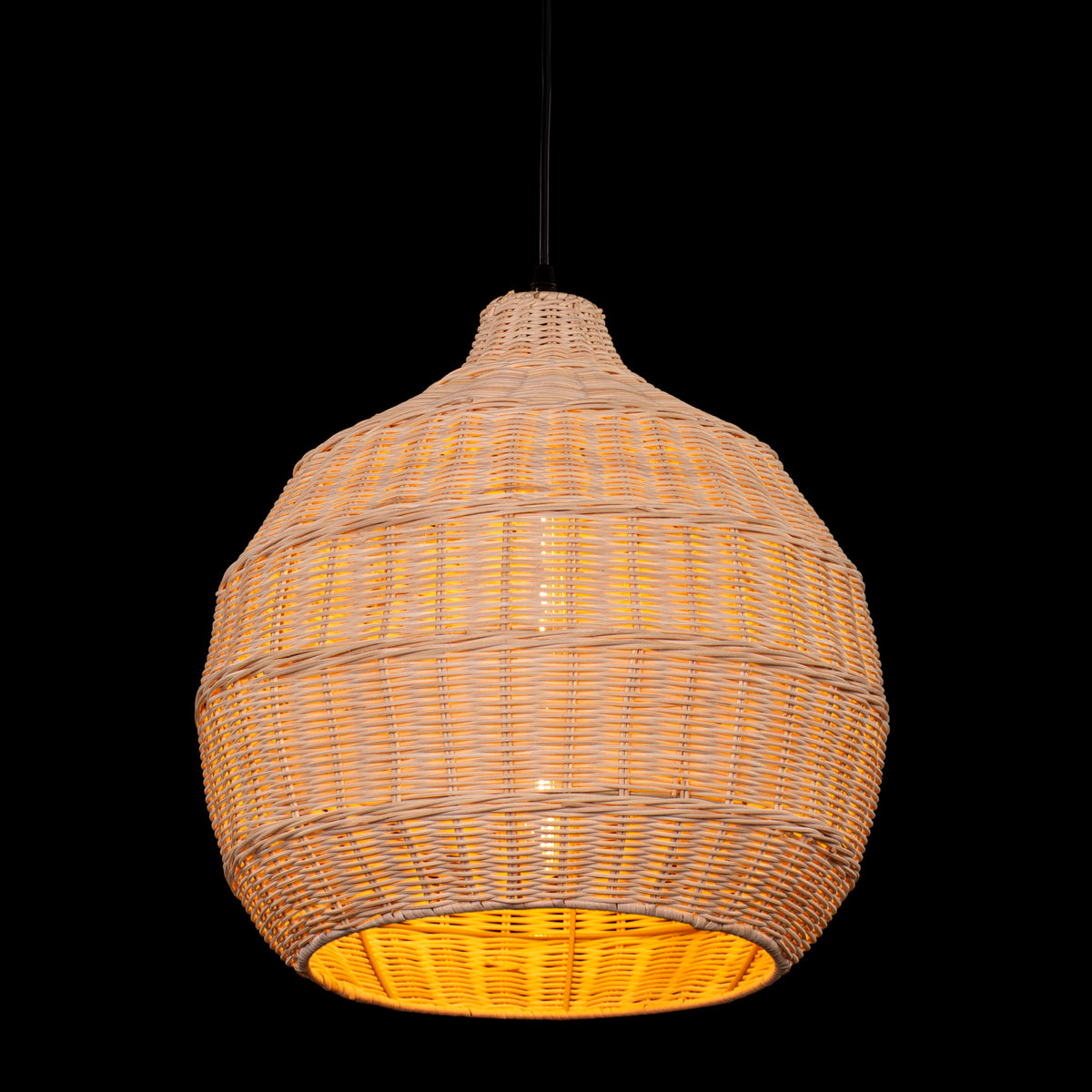 Bayfront Basket (Beige) Rattan Pendant Light