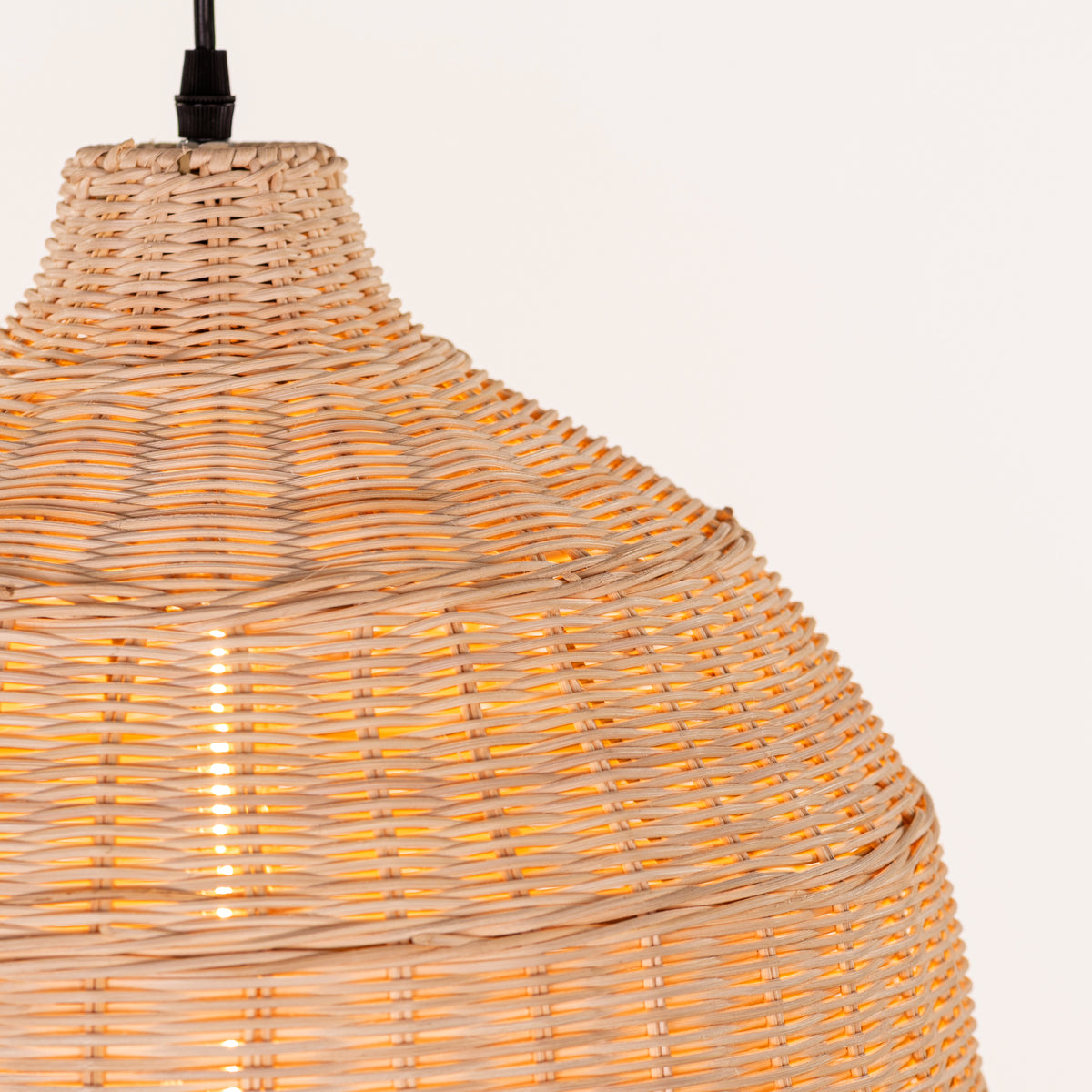 Bayfront Basket (Beige) Rattan Pendant Light