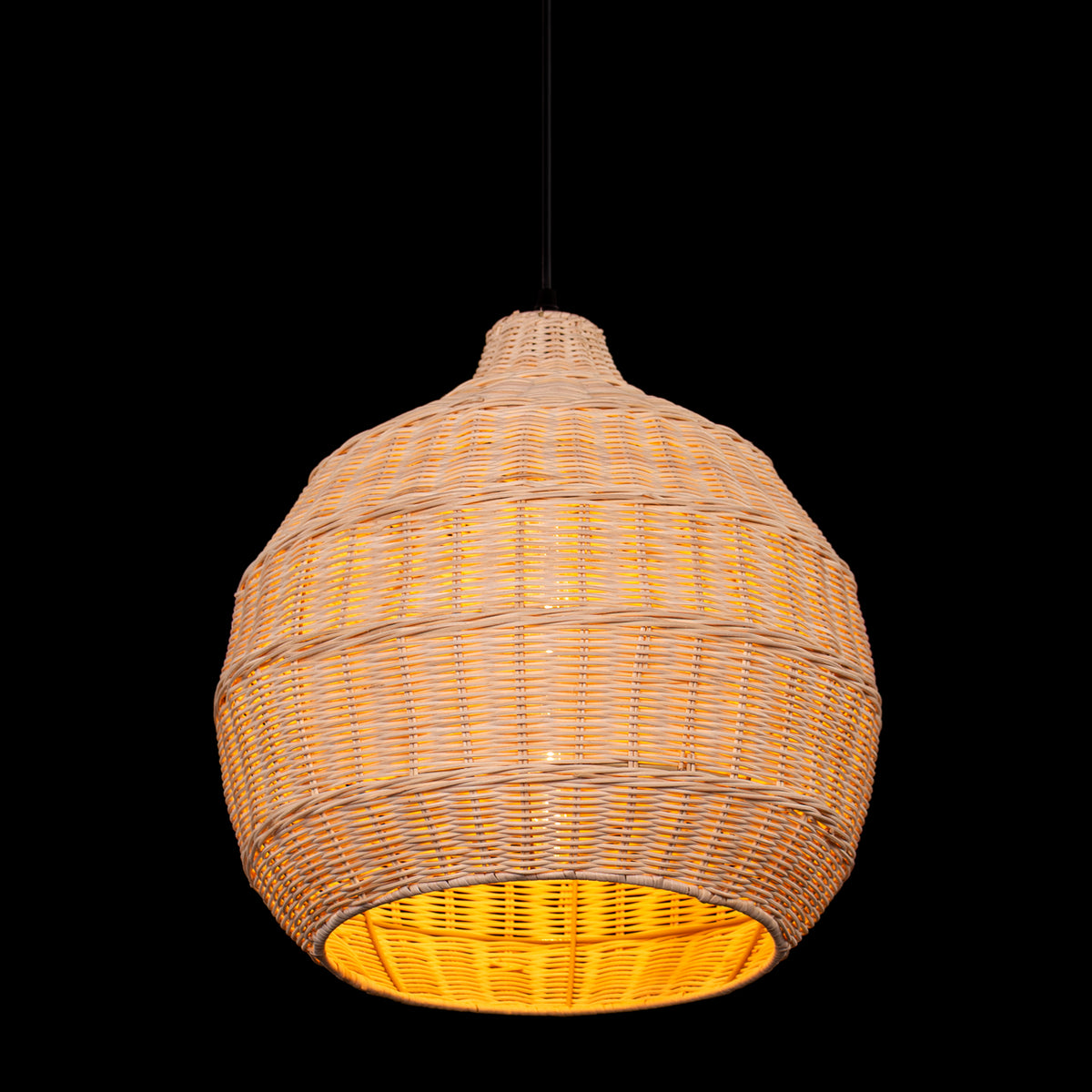 Bayfront Basket (Beige) Rattan Pendant Light