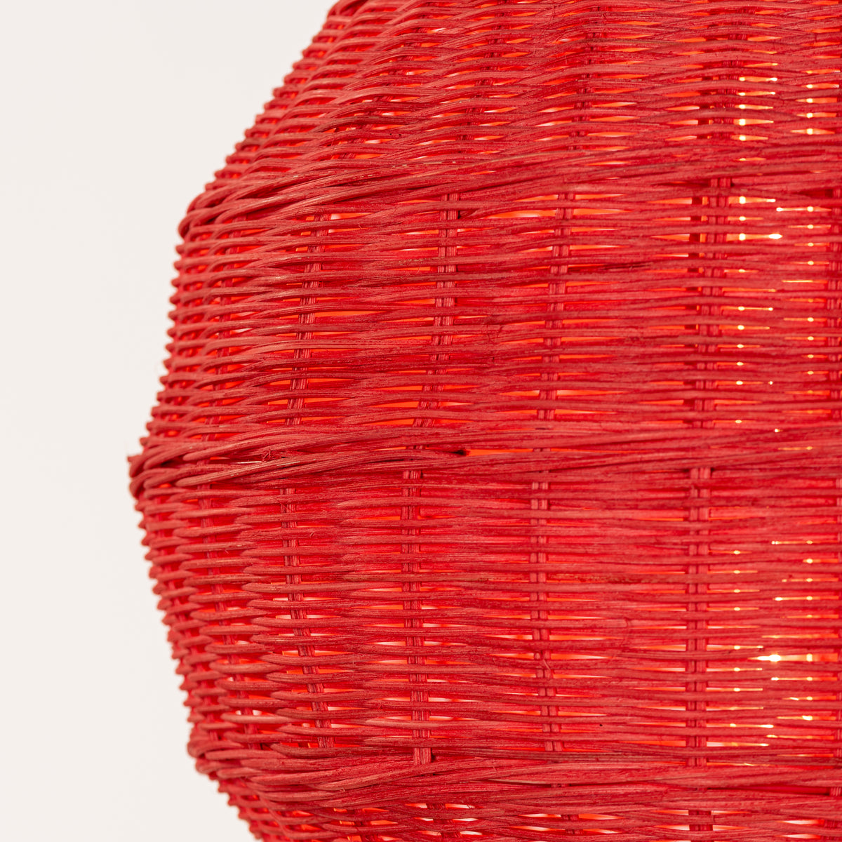 Bayfront Basket (Red) Rattan Pendant Light
