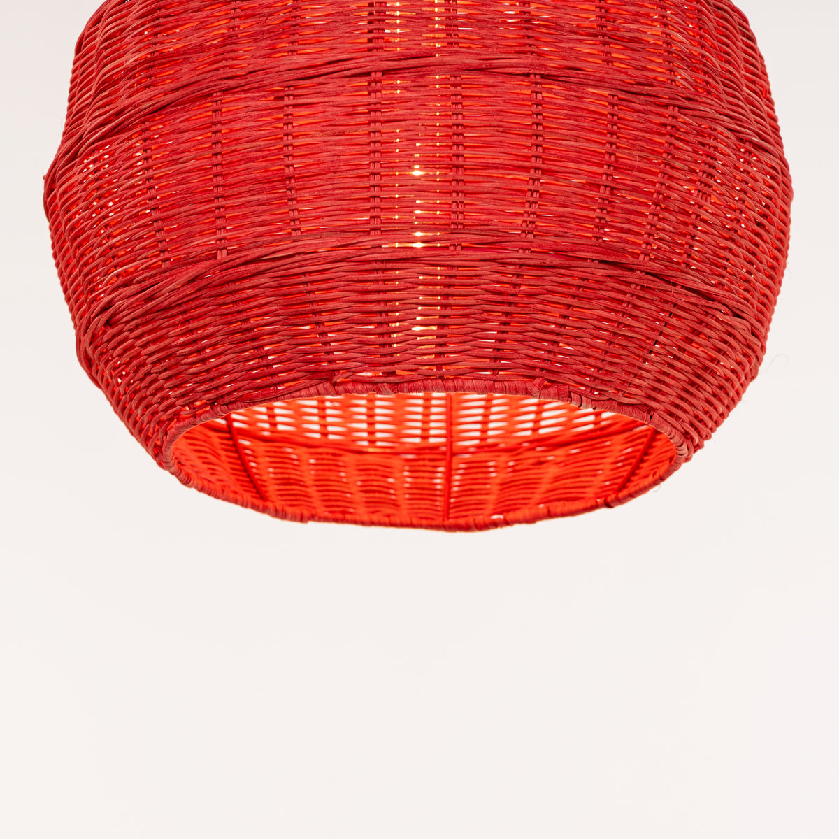 Bayfront Basket (Red) Rattan Pendant Light