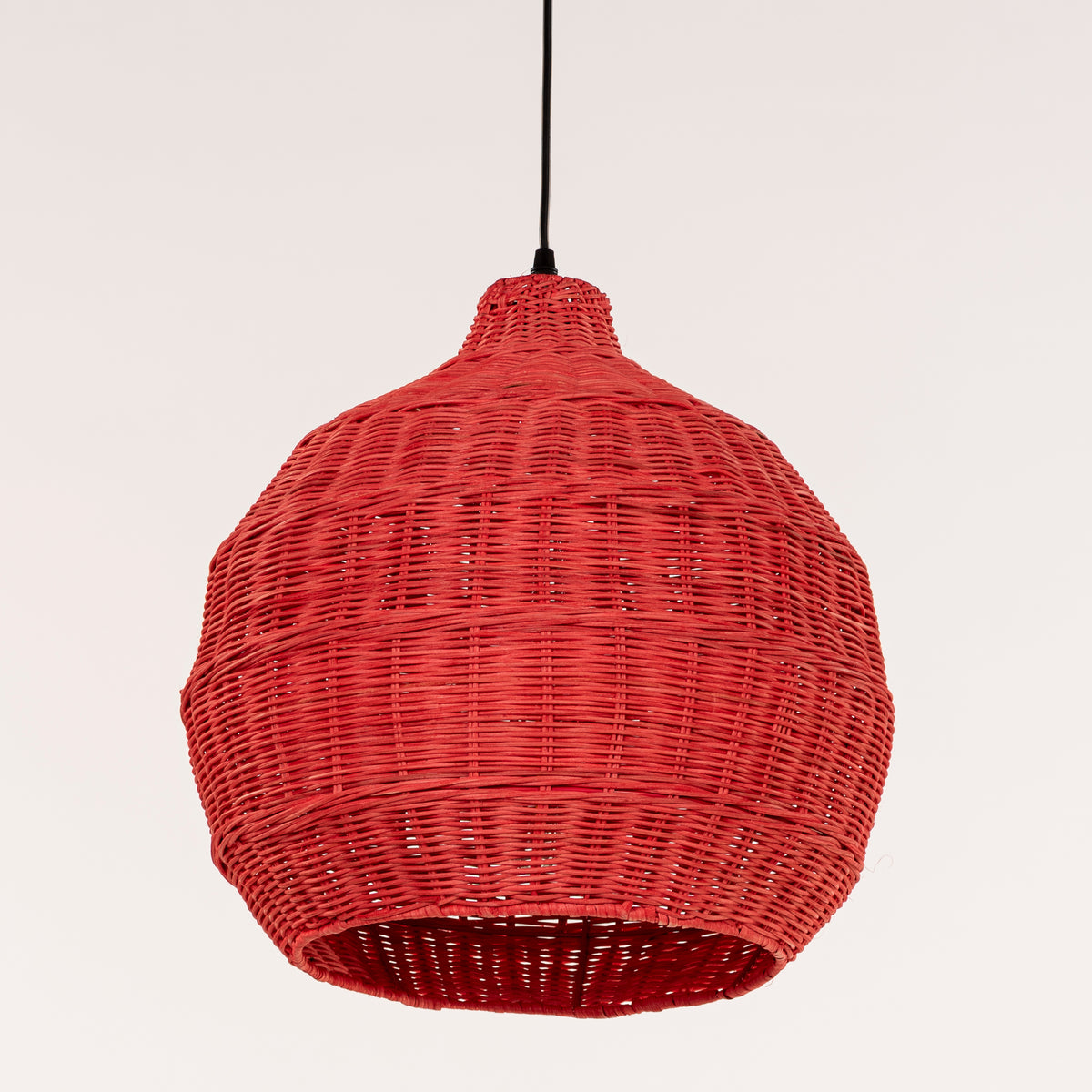 Bayfront Basket (Red) Rattan Pendant Light