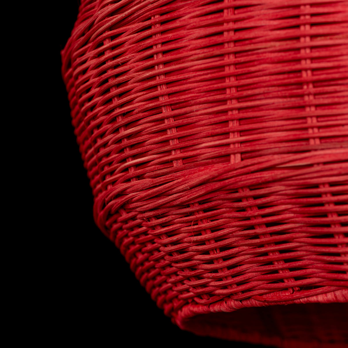 Bayfront Basket (Red) Rattan Pendant Light