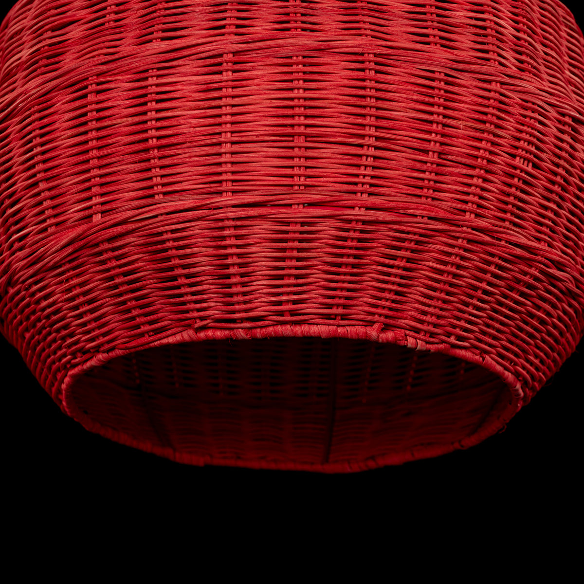 Bayfront Basket (Red) Rattan Pendant Light