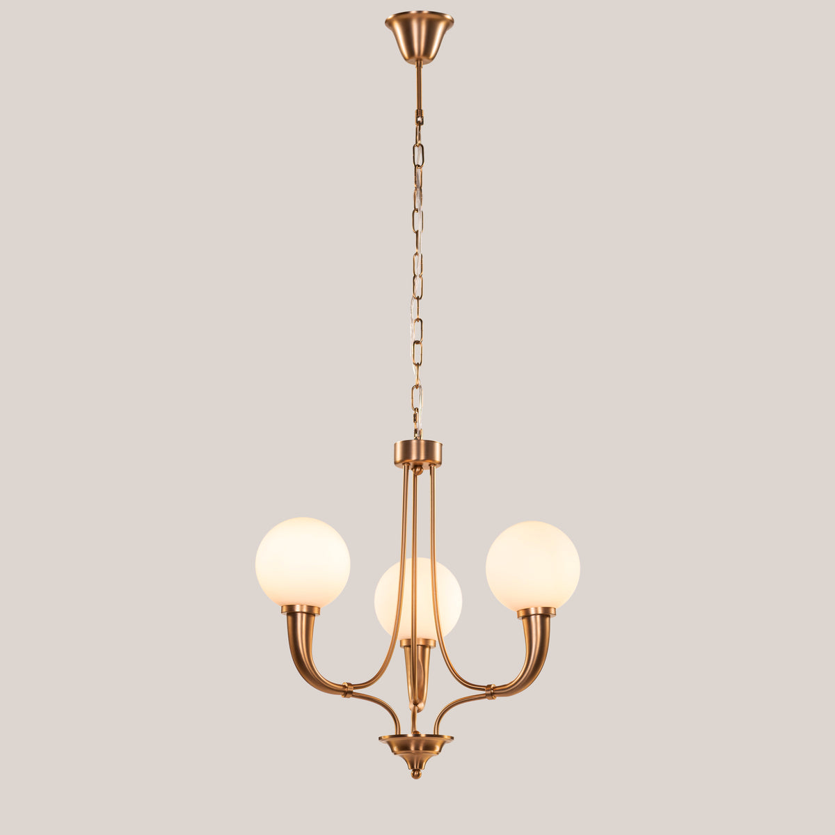 Kenswick (Gold, White) Frosted Glass Pendant Light